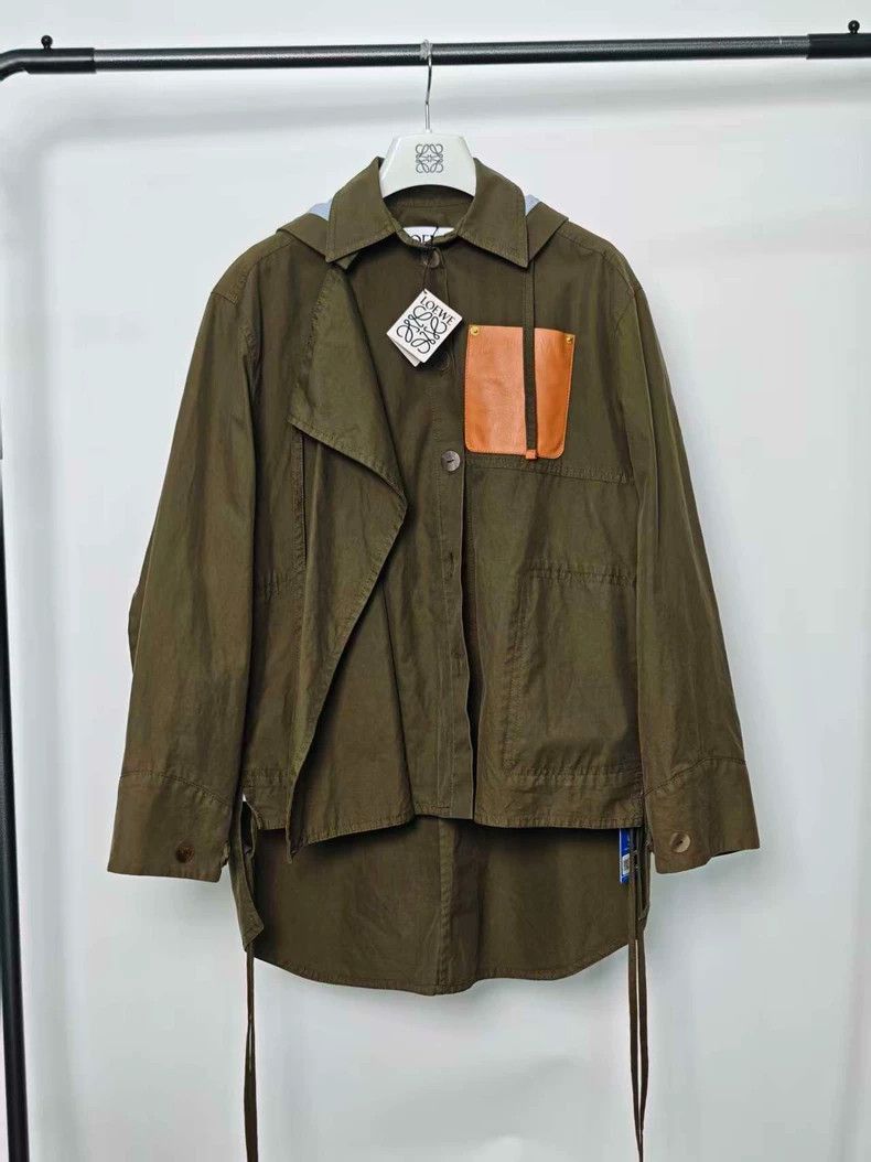 Loewe loewe green hooded trench coat with tags-2507 Size US S / EU 44-46 / 1 - 5 Thumbnail