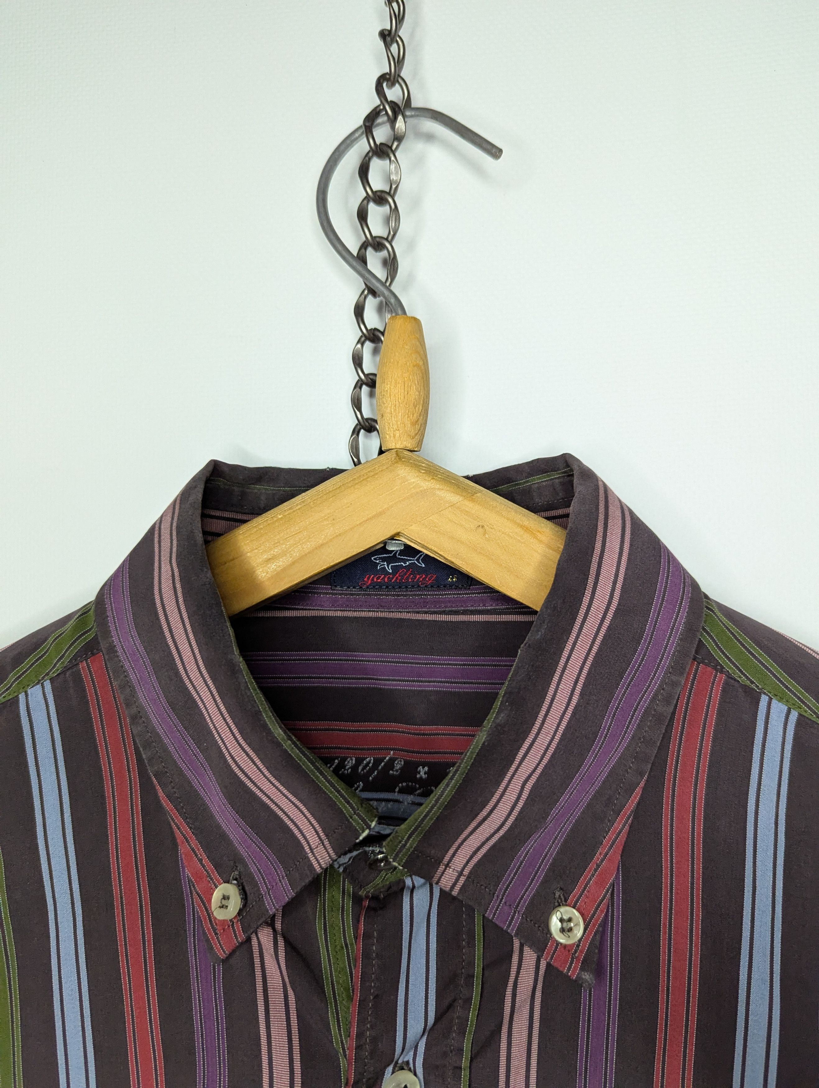 Paul & Shark × Vintage Paul & Shark Silver Collection Vintage Striped Shirt Size 40 Size US M / EU 48-50 / 2 - 5 Thumbnail