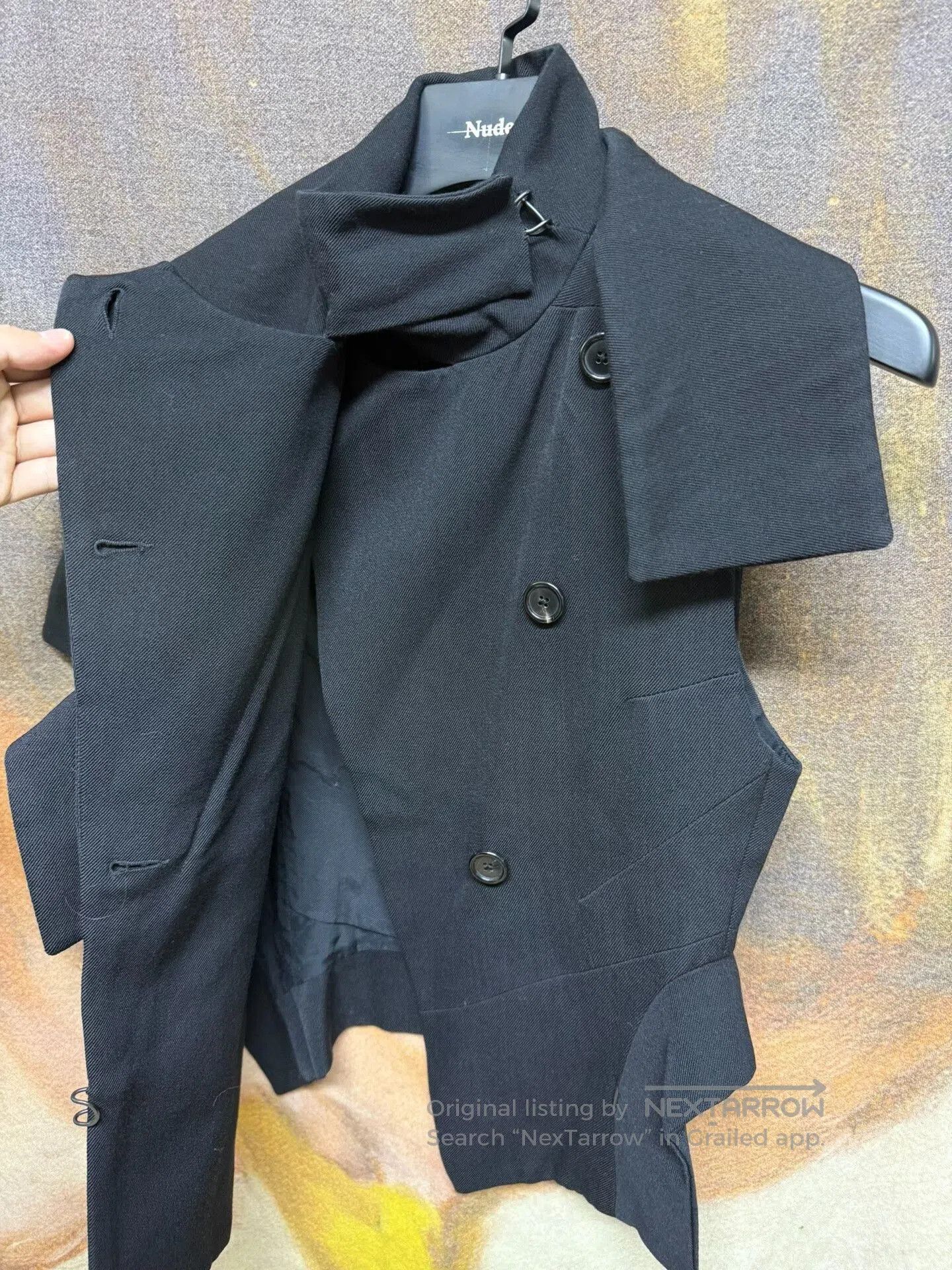 Ann Demeulemeester black layered wool vest by ann demeulemeester. Size XS / US 0-2 / IT 36-38 - 5 Thumbnail