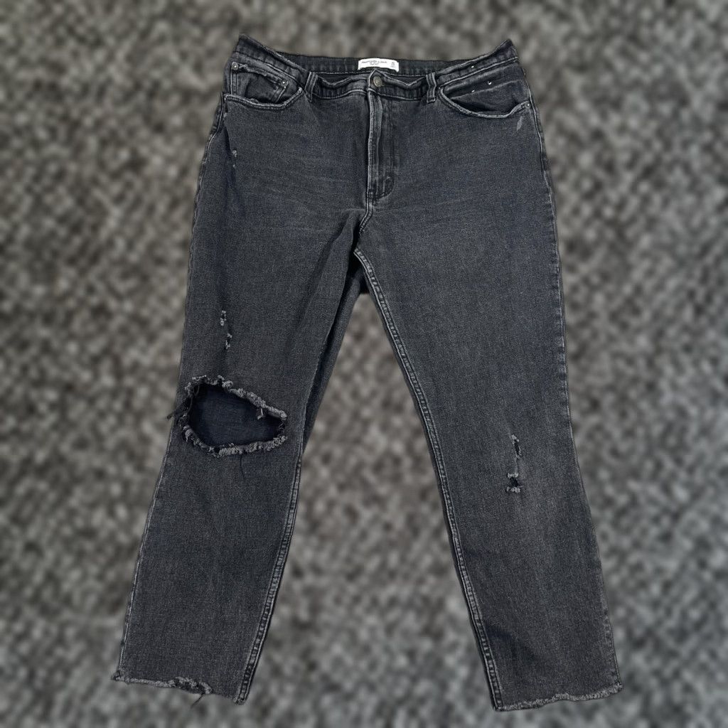 Abercrombie & Fitch VINTAGE Abercrombie & Fitch Skinny Jeans Women Size 14 Black High-Rise Denim Stretch Size 36" / US 14 / IT 50 - 1 Thumbnail