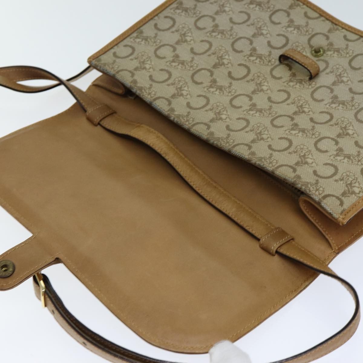 Celine CELINE C Macadam Canvas Shoulder Bag Beige Size ONE SIZE - 11 Thumbnail