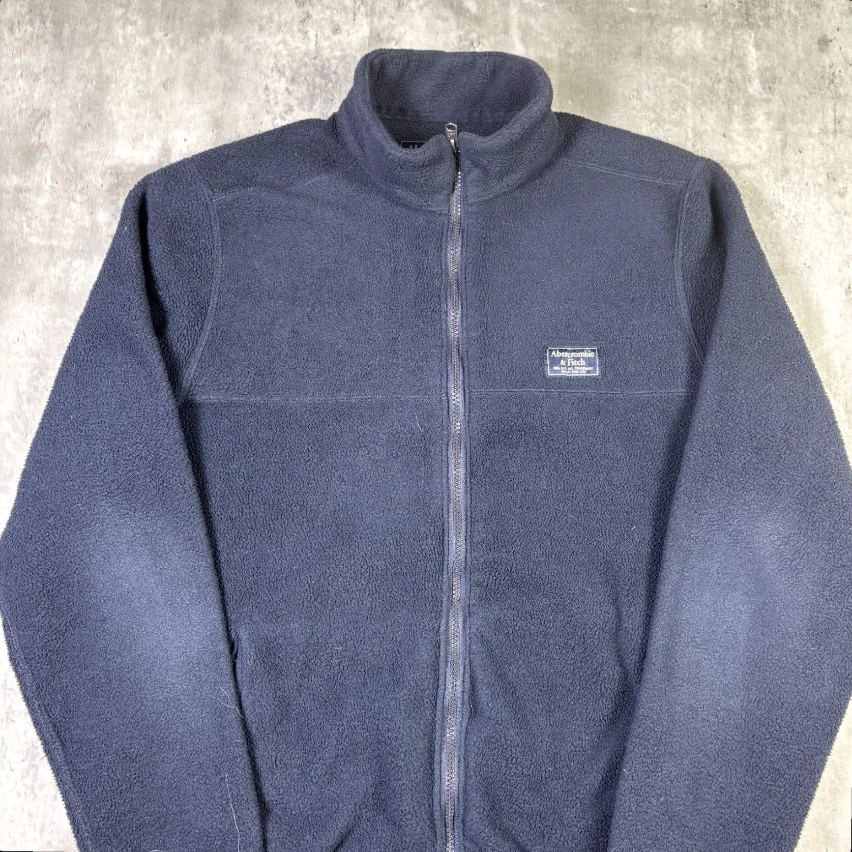 Abercrombie & Fitch VINTAGE Abercrombie & Fitch Navy Blue Full Zip Sherpa Fleece Jacket Sweatshirt Adult L Men Size US L / EU 52-54 / 3 - 7 Thumbnail