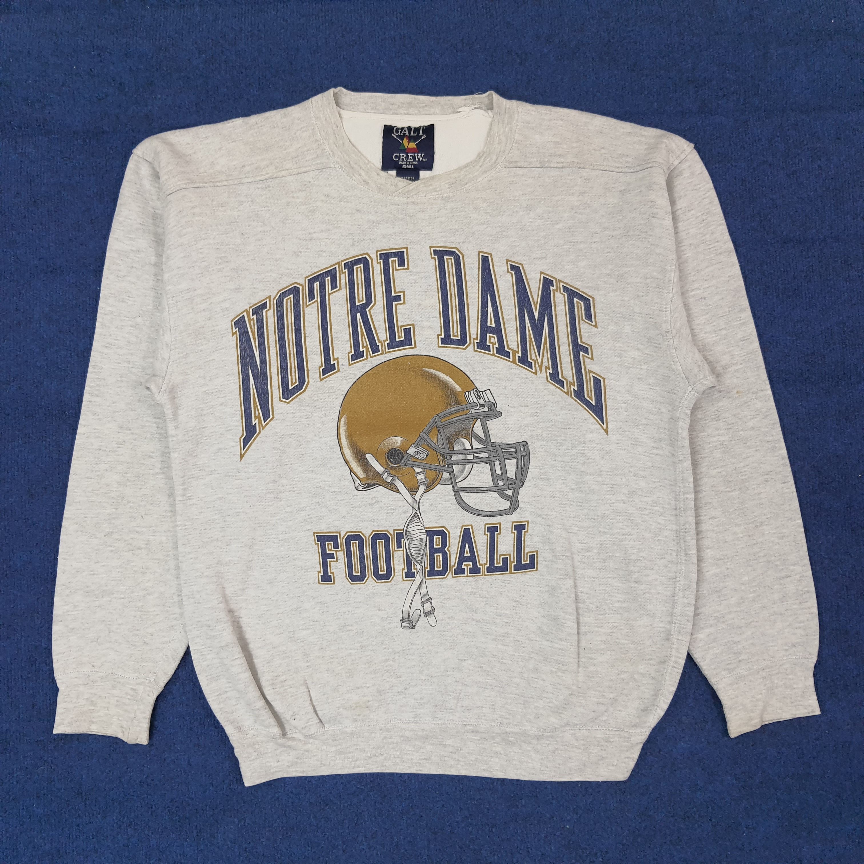 Galt Crew Vintage Notre Dame America Football NFL Sweatshirt C256N14 Size US M / EU 48-50 / 2 - 1 Thumbnail