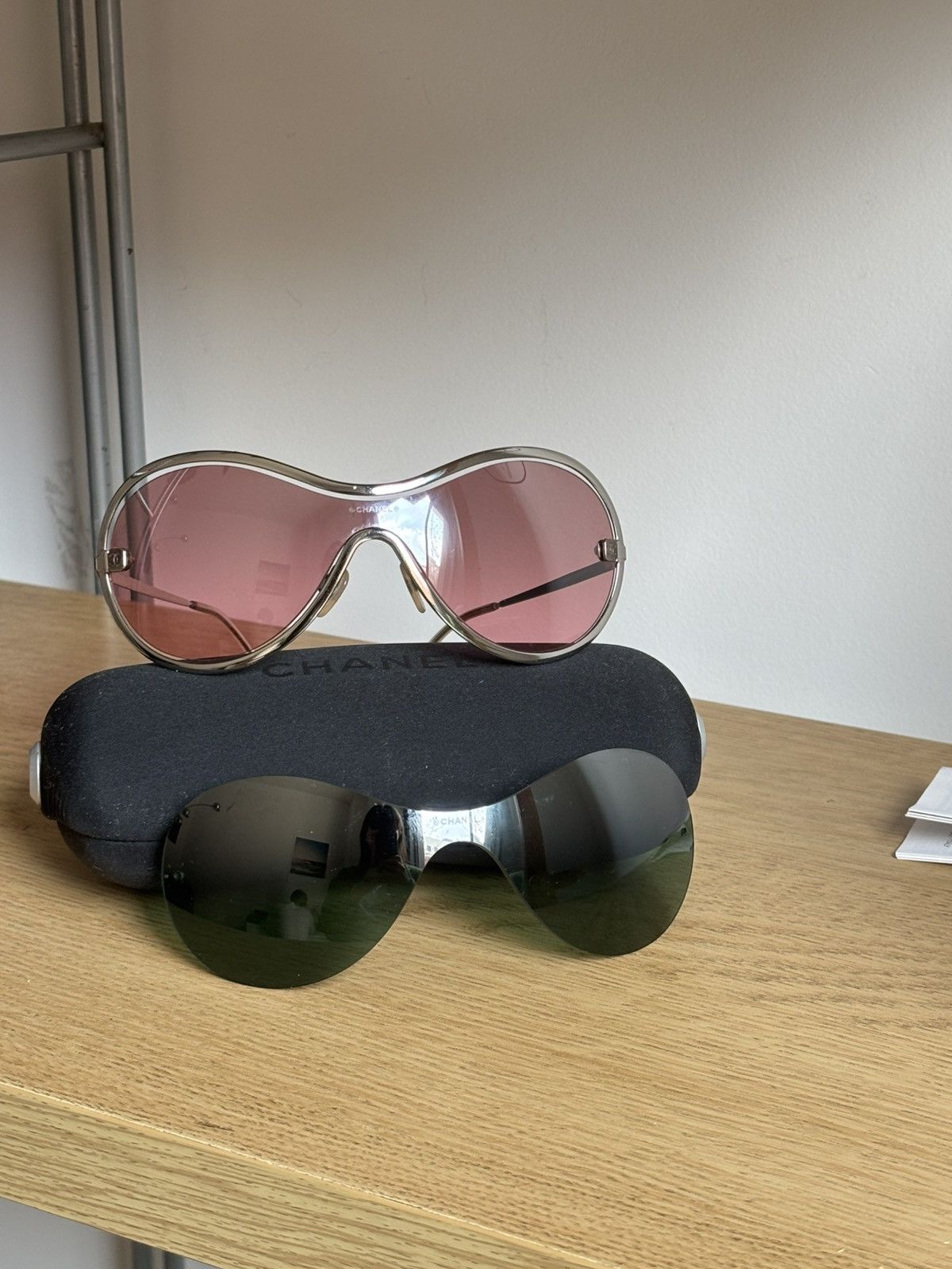 Chanel Chanel Sunglasses 4031 Rhinestone CC 4017 Rimless Vintage Size ONE SIZE - 5 Thumbnail
