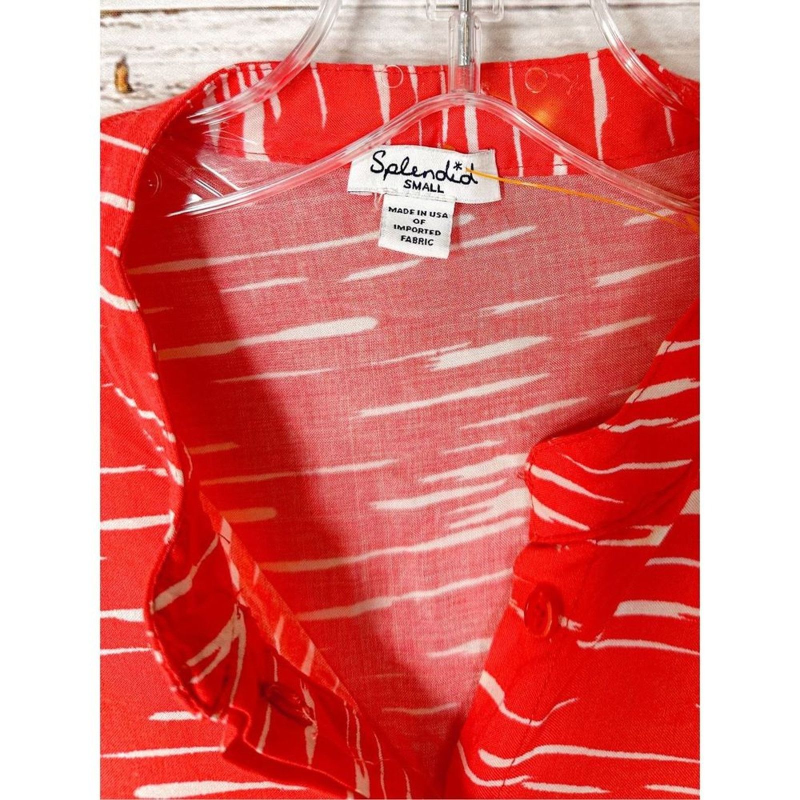 Splendid Splendid Button Front Mini Dress Red White Size Small Size S / US 4 / IT 40 - 5 Thumbnail
