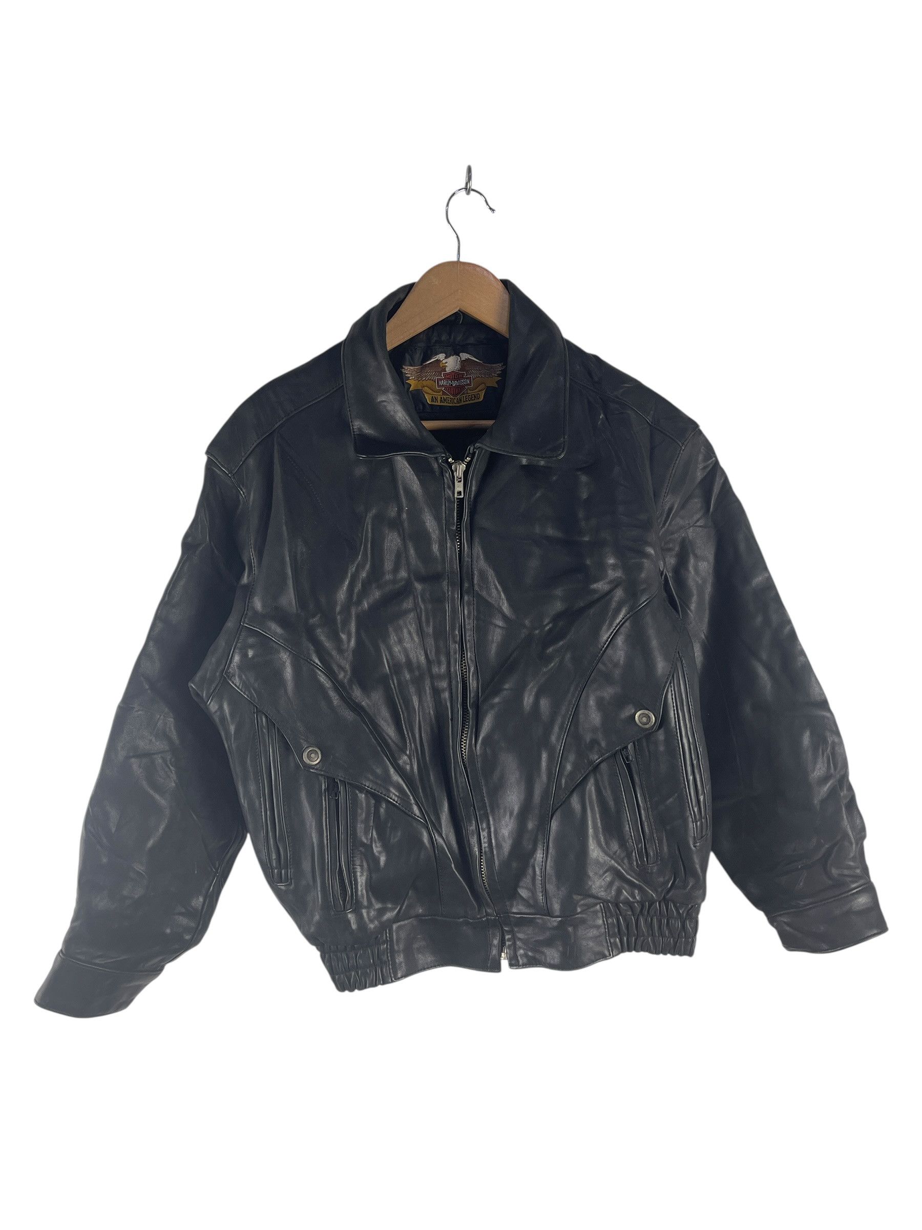 Harley Davidson Harley-Davidson Leather 90s Eagle Logo “An American Legend” Size US M / EU 48-50 / 2 - 2 Thumbnail