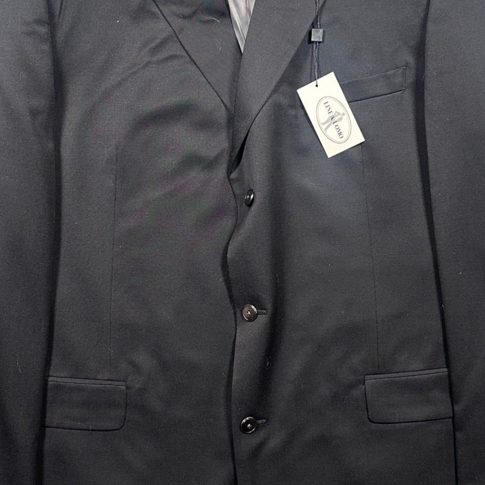 Linea Linea Uomo Blazer Mens 48XL Black NWT Wool Suit Jacket Size 48L - 5 Thumbnail