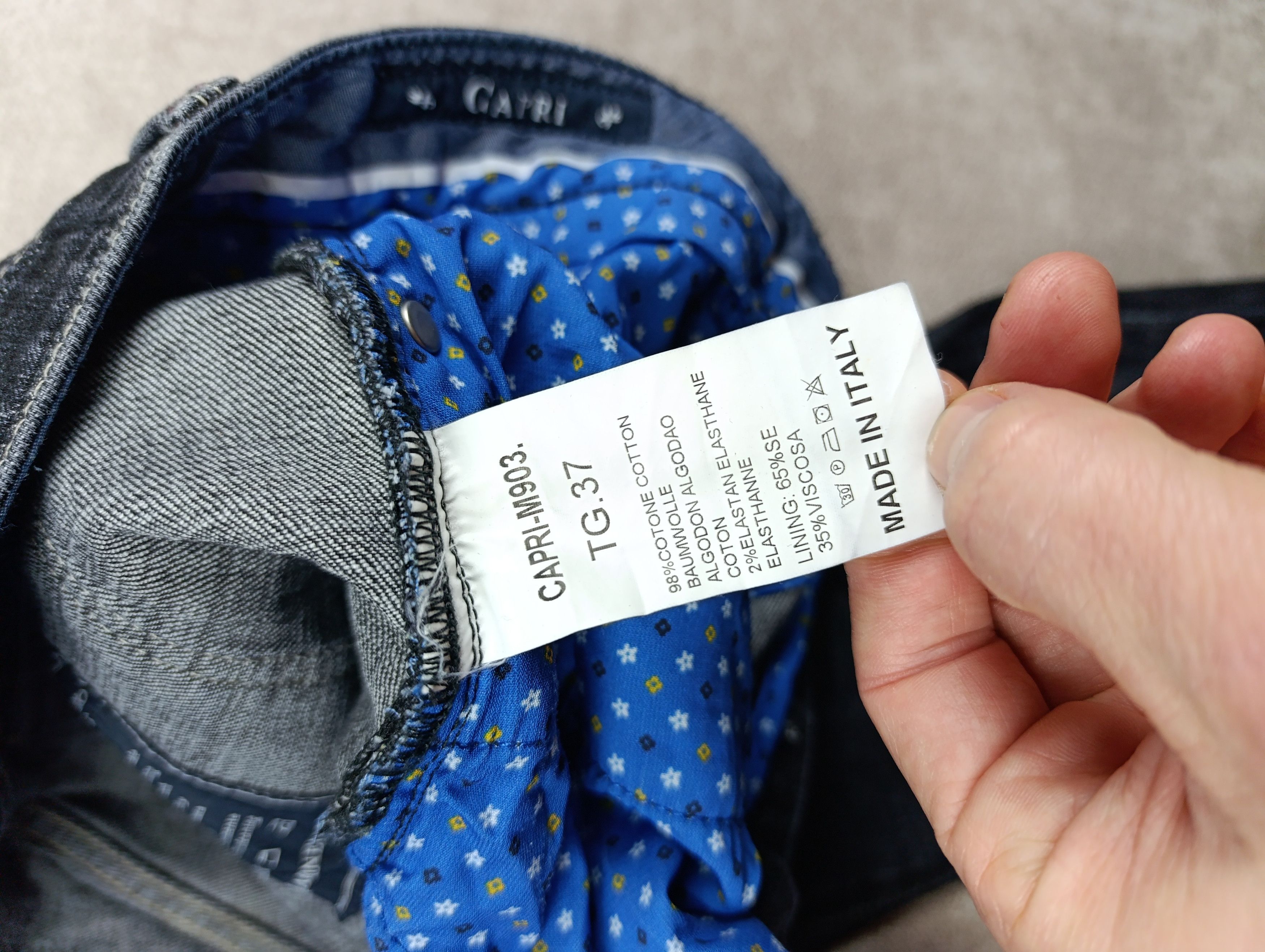 E. Marinella E.MARINELLA JEANS MILANO BUTTON FLY SLIM FIT FOR 100 YEARS Size US 37 - 21 Thumbnail