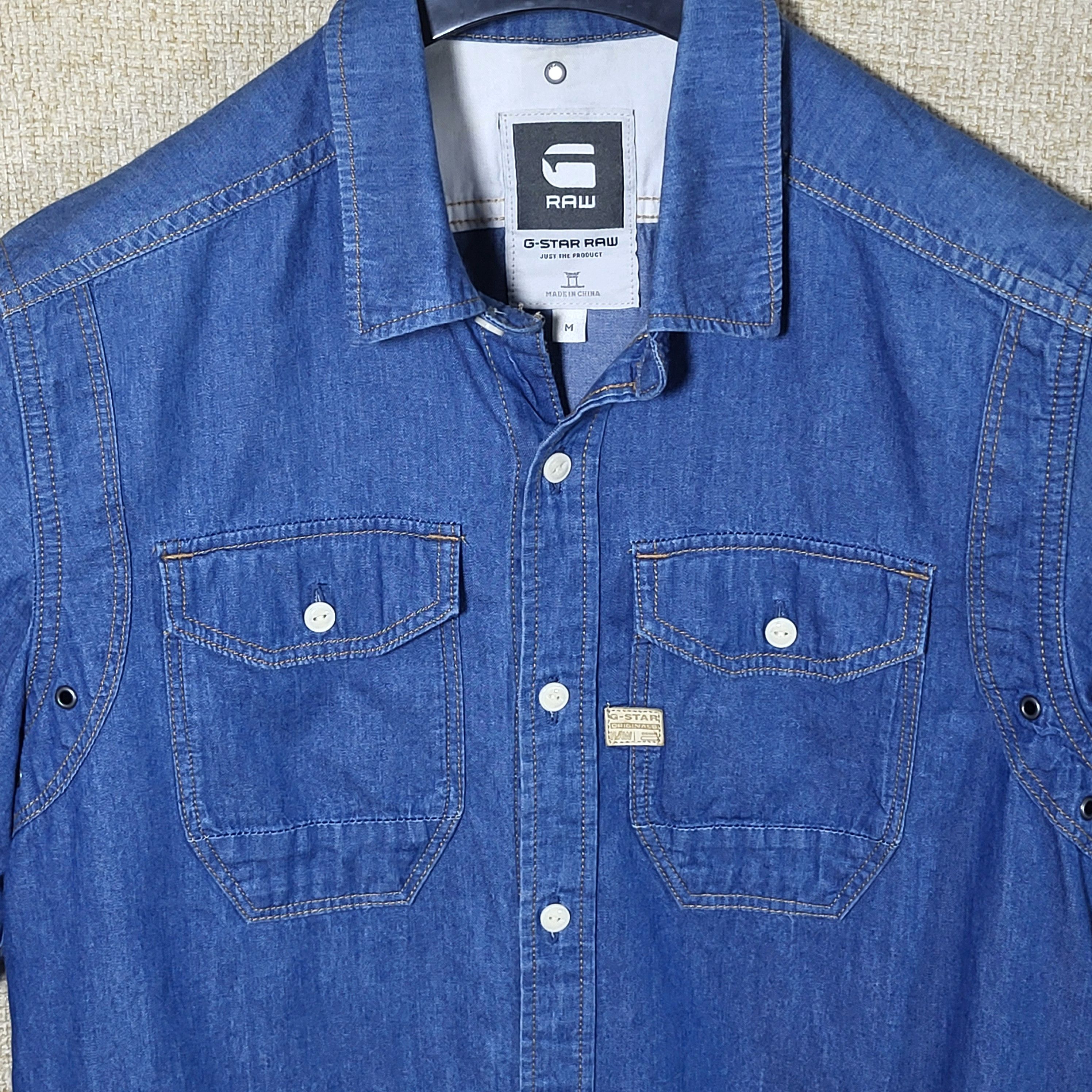 G-Star G-STAR RAW Denim Button-Up Shirt size M Size US M / EU 48-50 / 2 - 2 Thumbnail