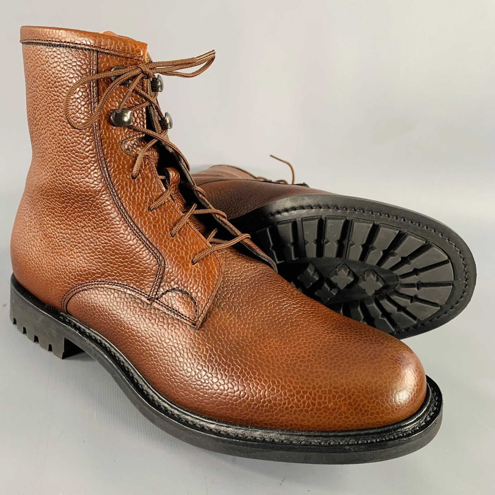 Church's CHURCH'S 7.5 -Wick Fur- Brown Pebble Grain Leather Boots Size US 7.5 / EU 40-41 - 5 Thumbnail