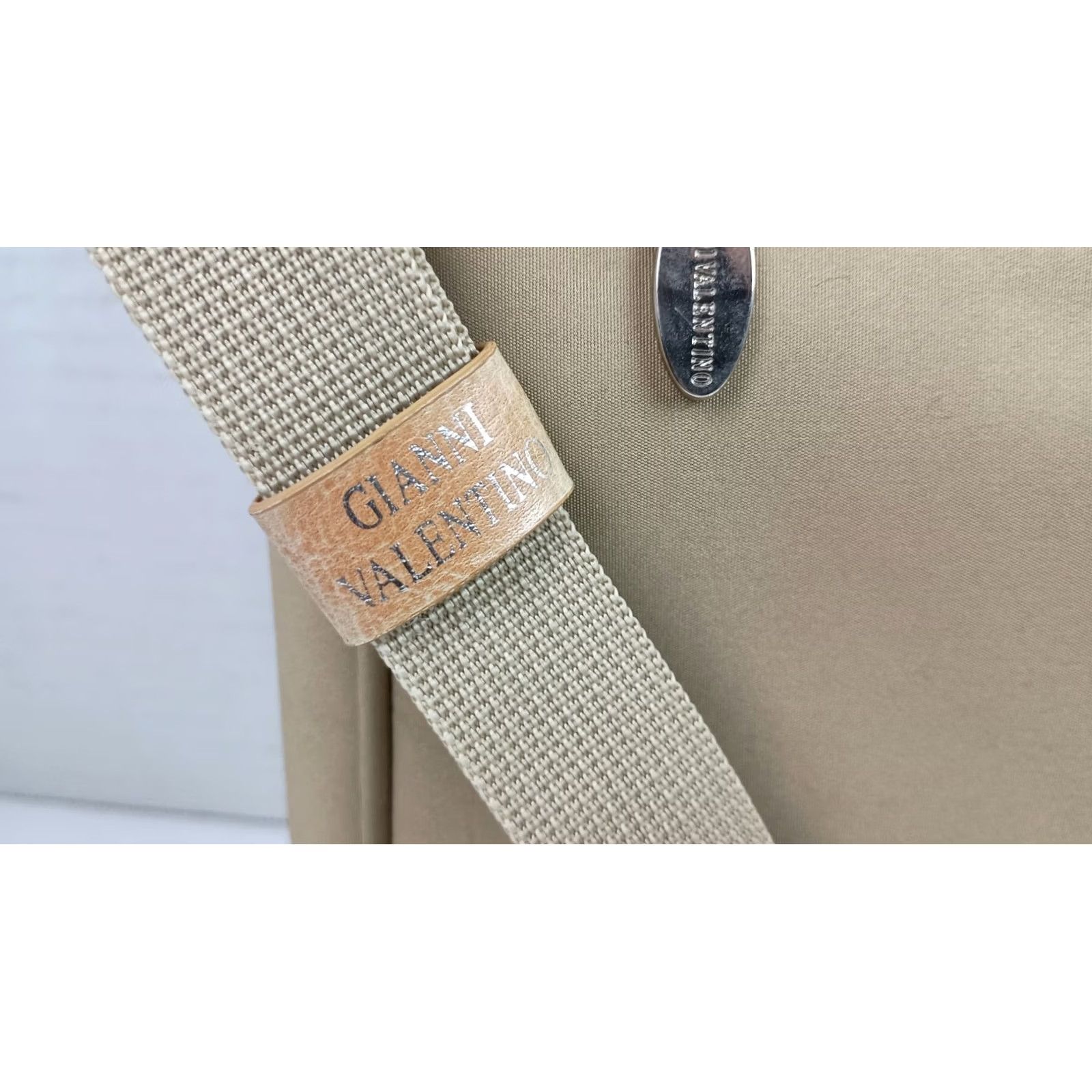 Valentino Valentino Nylon Crossbody Handbag Purse Tan Womens Size ONE SIZE - 5 Thumbnail