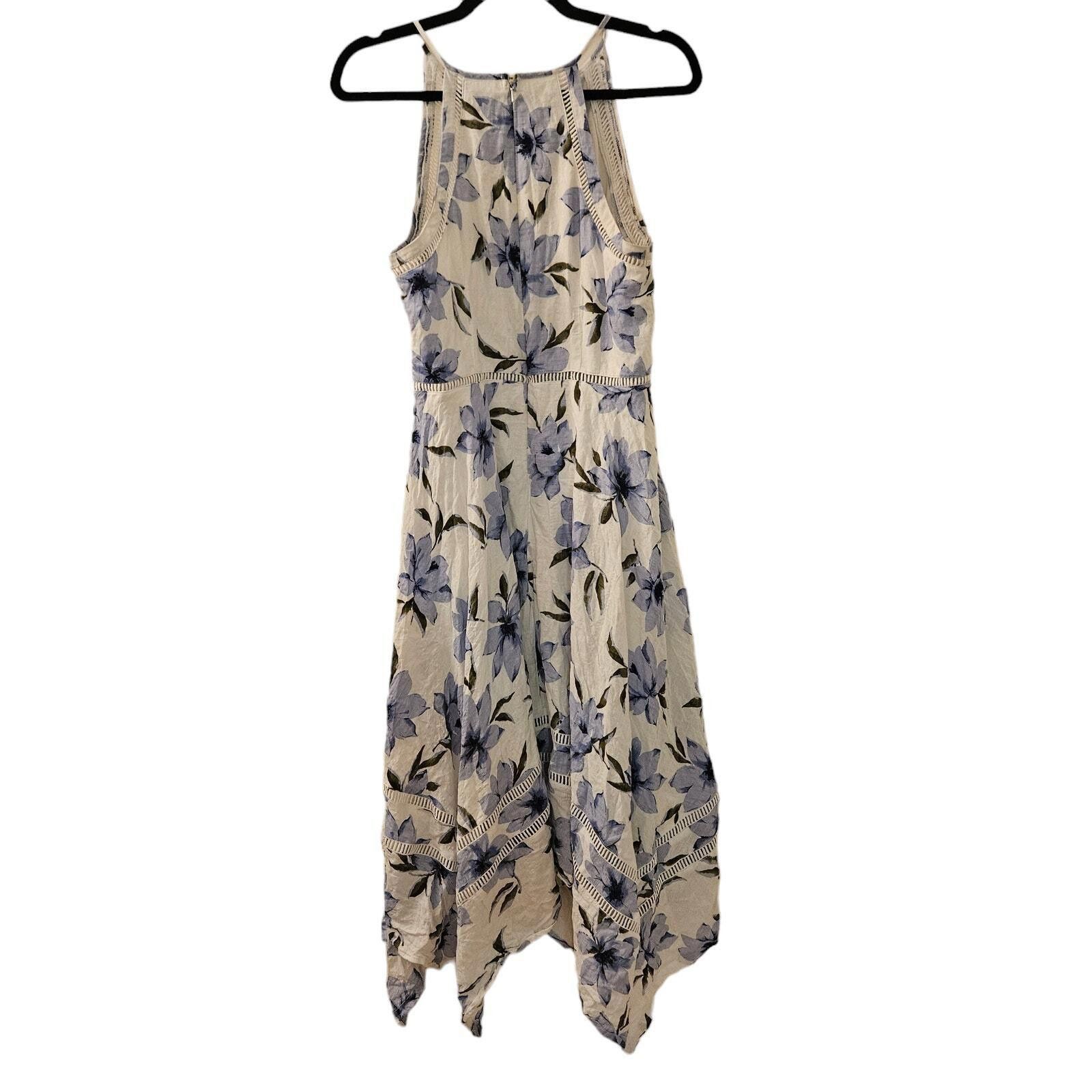 Designer Lulu’s Zahara Blue And White Floral Print Dress Size Large Size L / US 10 / IT 46 - 3 Thumbnail