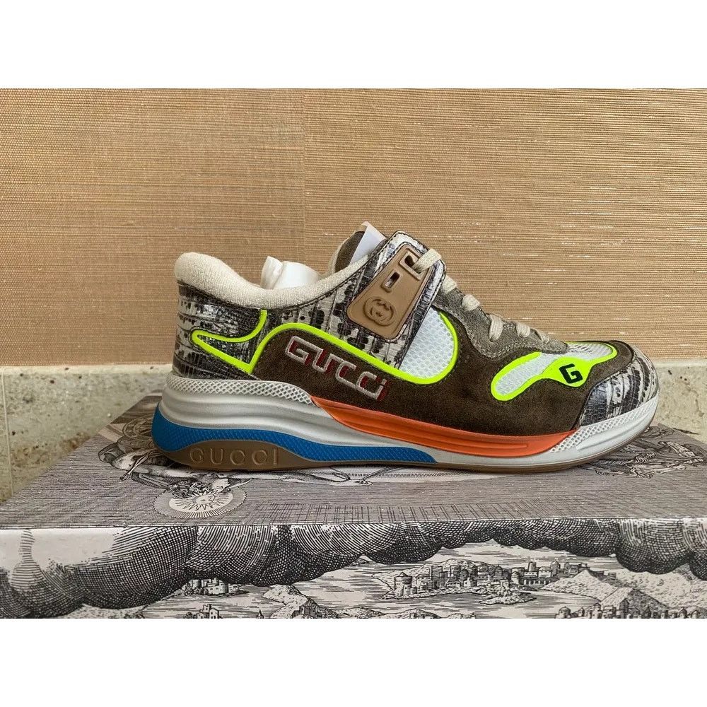 Gucci o1rshd1 Miro Soft Logo Runner Trainer in Brown / Multi Size US 8.5 / EU 41-42 - 1 Thumbnail