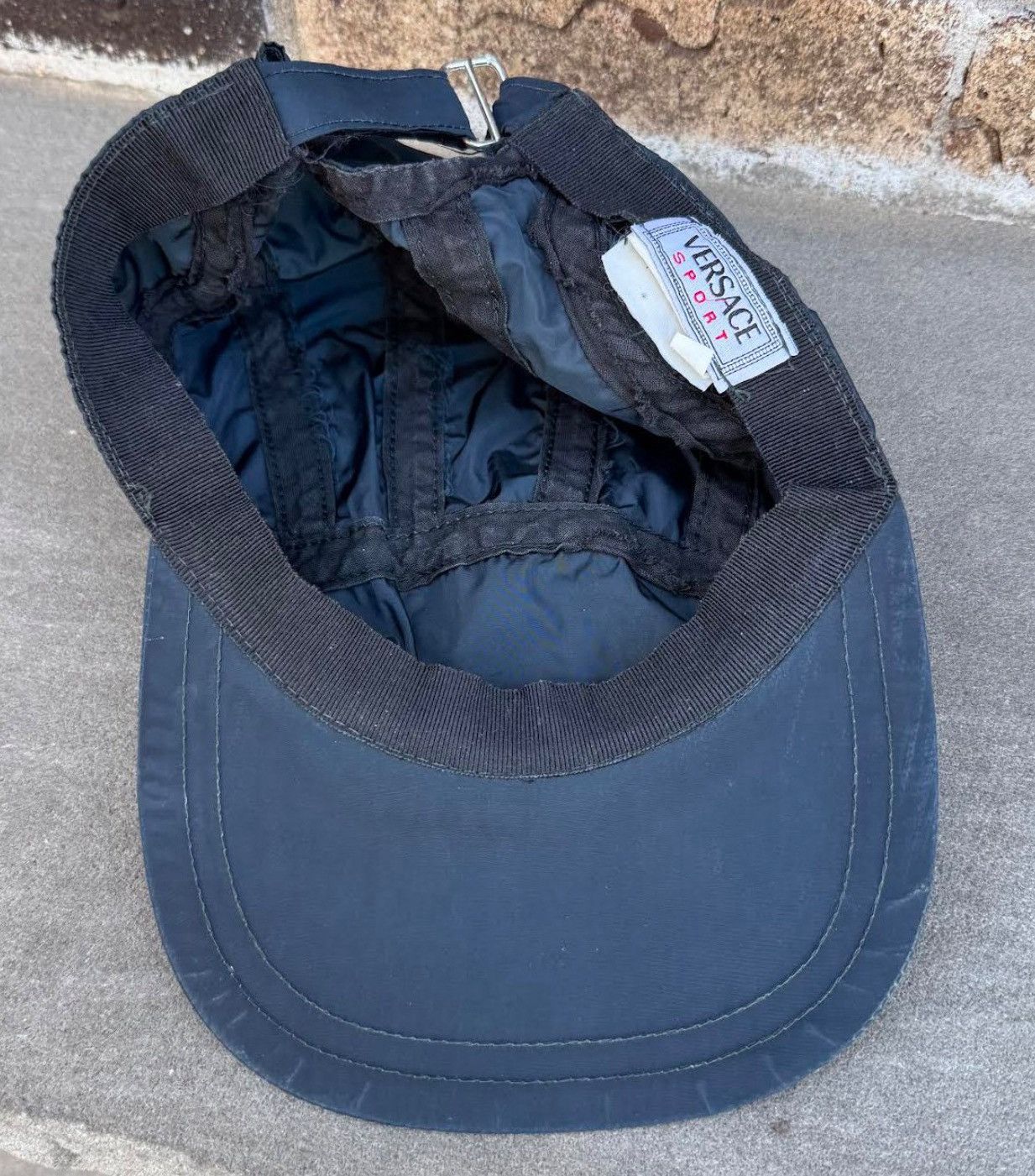 Versace Vintage Versace Sport Black Nylon Hat Size ONE SIZE - 3 Thumbnail