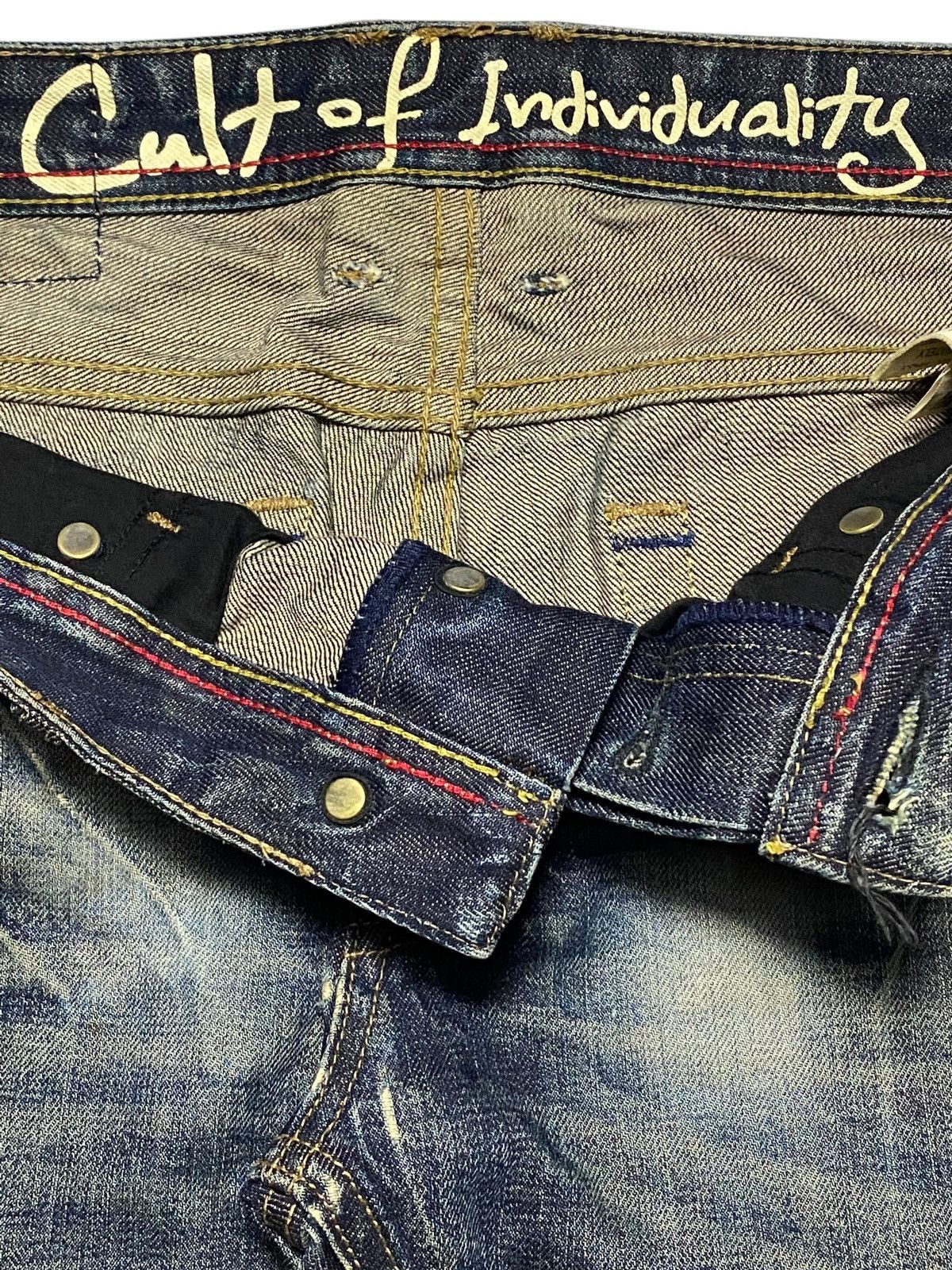 Cult Of Individuality Cult Paint Splatter Distressed Selvedge Redline (107N2) Size US 34 / EU 50 - 14 Thumbnail