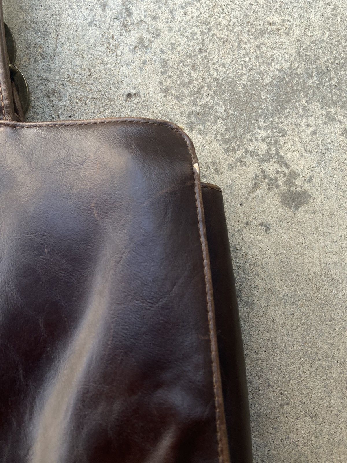 Genuine Leather × Vintage Vintage genuine leather shoulder bag Size ONE SIZE - 4 Thumbnail