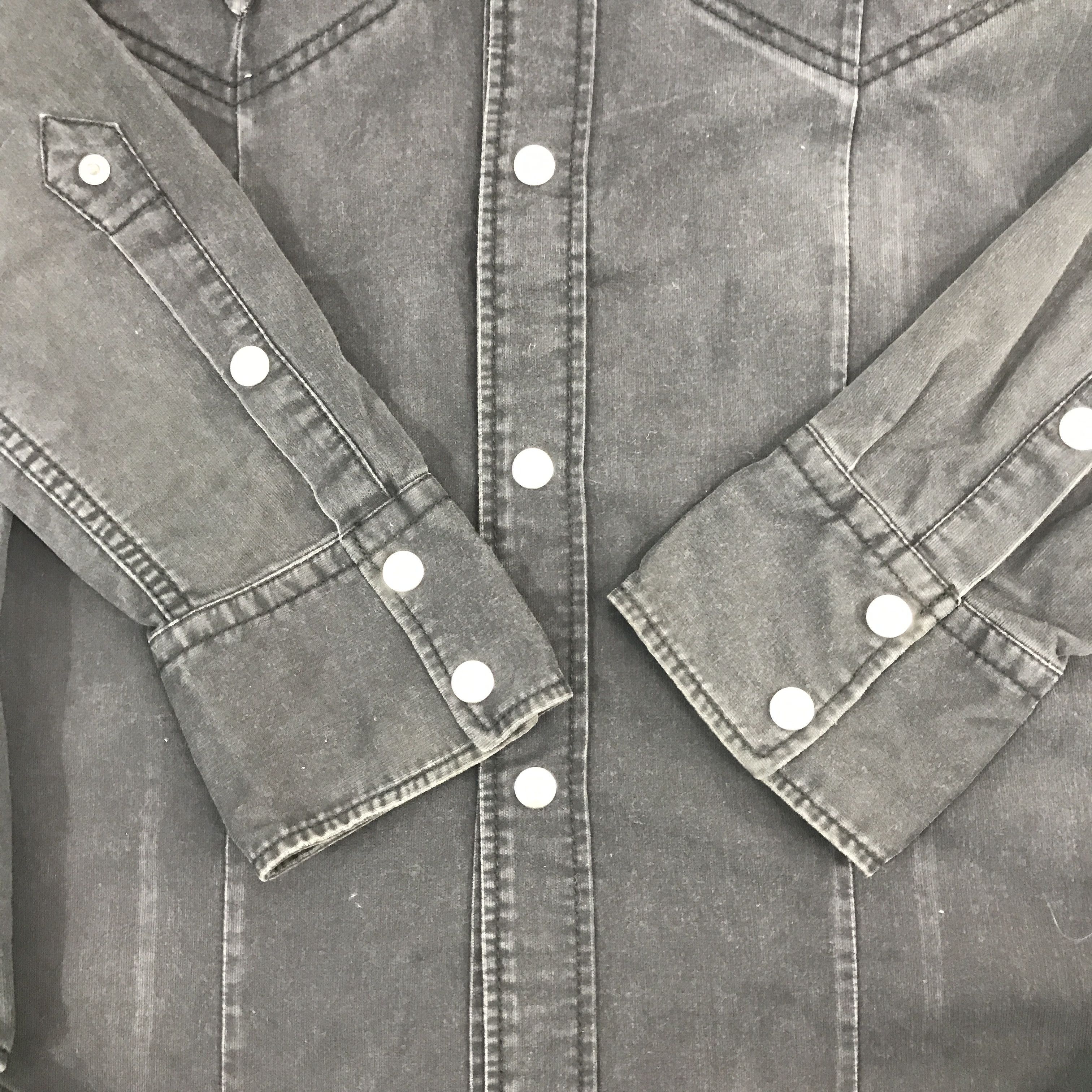 Japanese Brand × Morgan Homme × Vintage Vintage Morgan Homme Black punk Snap Button Shirt Size US M / EU 48-50 / 2 - 7 Thumbnail