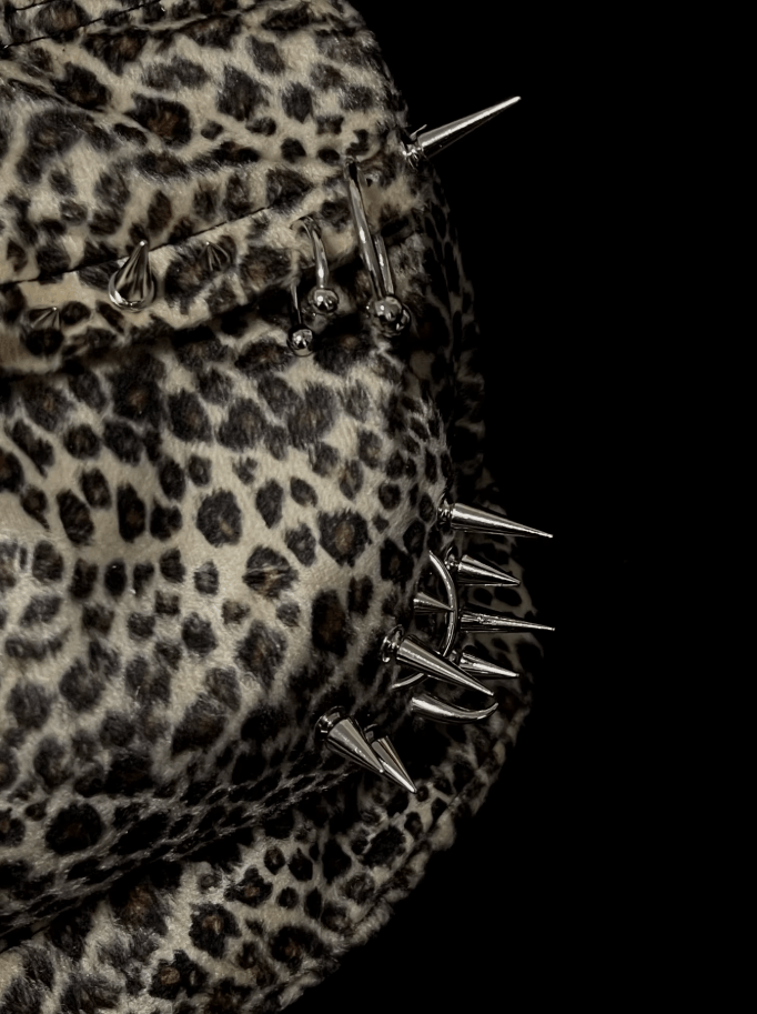 Japanese Brand Studded Leopard Backpack Size ONE SIZE - 4 Thumbnail