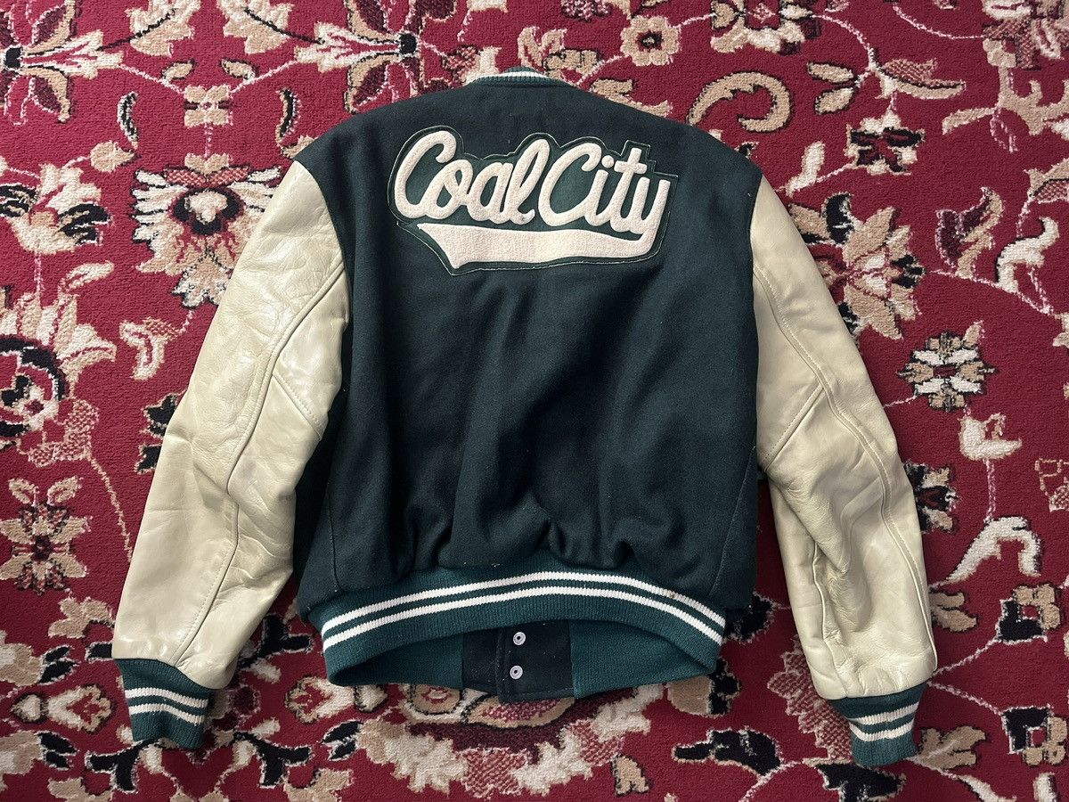 Vintage Vintage 1981-1985 Varsity Jacket Dark-Green/Cream Size US XL / EU 56 / 4 - 2 Thumbnail