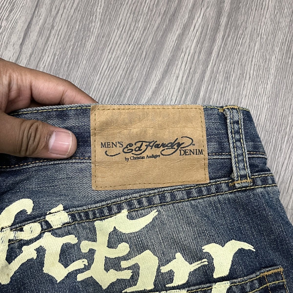 Ed Hardy 2000s Embroidery Jeans Ed Hardy Back Print 🟥 Size US 30 / EU 46 - 5 Thumbnail
