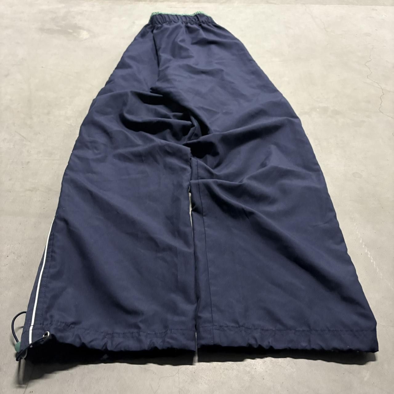 Vintage Crazy Vintage Y2K/2000s Baggy Navy Blue Striped Track pants with adjustable Waistband! Size US 32 / EU 48 - 5 Thumbnail