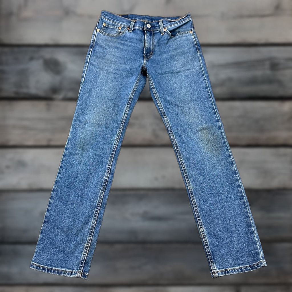 Levi's Levi's 511 Jeans Slim Fit Mens 29x30 Blue Denim Stretch 5-Pocket Zipper Button Regular Waist Mid Rise Slim Style Modern 500 Series USA Size US 29 - 1 Thumbnail