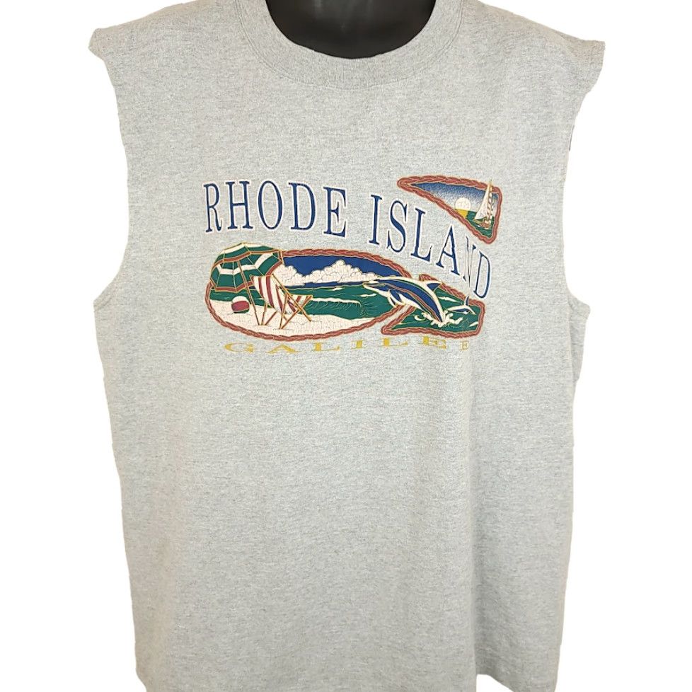 RHODE VINTAGE Pro Spirit Galilee Rhode Island T Shirt Mens XL Gray 90s Beach Dolphin Made In USA Size US XL / EU 56 / 4 - 2 Thumbnail