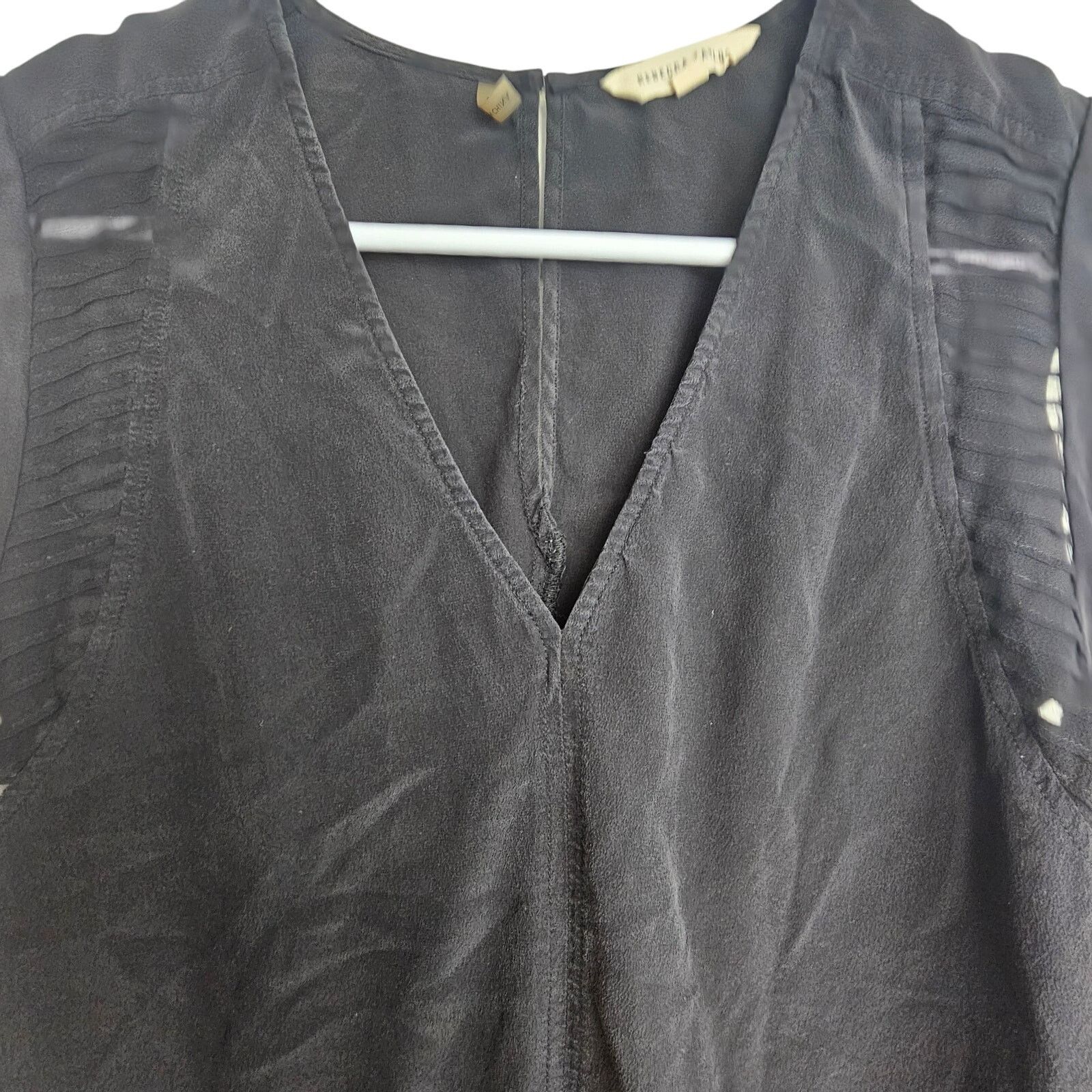 Rebecca Taylor Rebecca Taylor Womens Silk Top Sheer Panels Quiet Luxury Size S / US 4 / IT 40 - 2 Thumbnail