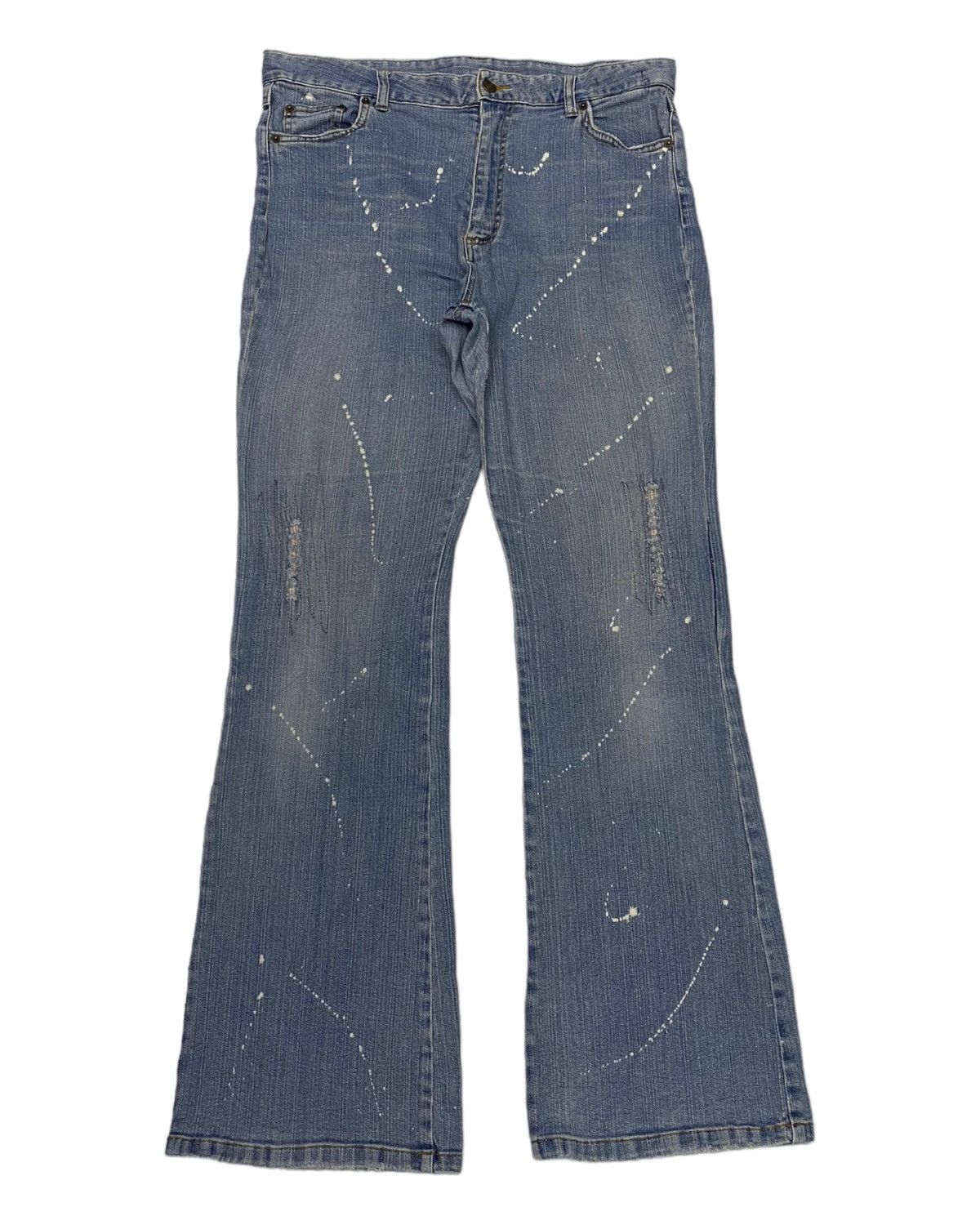 If Six Was Nine × Tornado Mart 🔥TORNADO MART JAPAN FLARE DISTRESSED DENIM CUSTOM MADE Size US 34 / EU 50 - 1 Thumbnail
