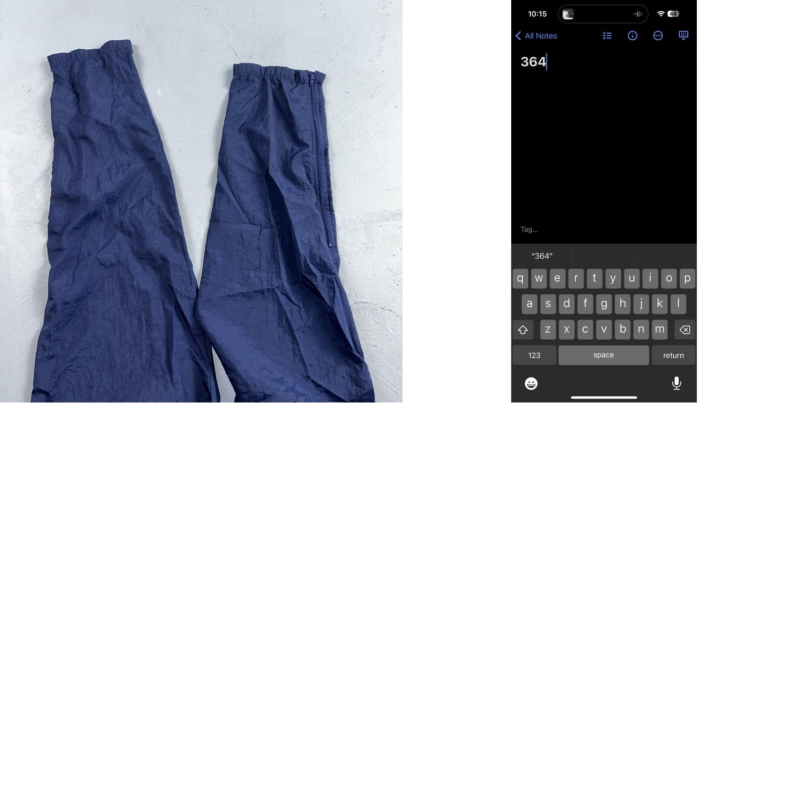 Nike VINTAGE Nike 90s Windbreaker Track Pants Navy S Mens Zip Nylon Unlined Size US 29 - 9 Thumbnail