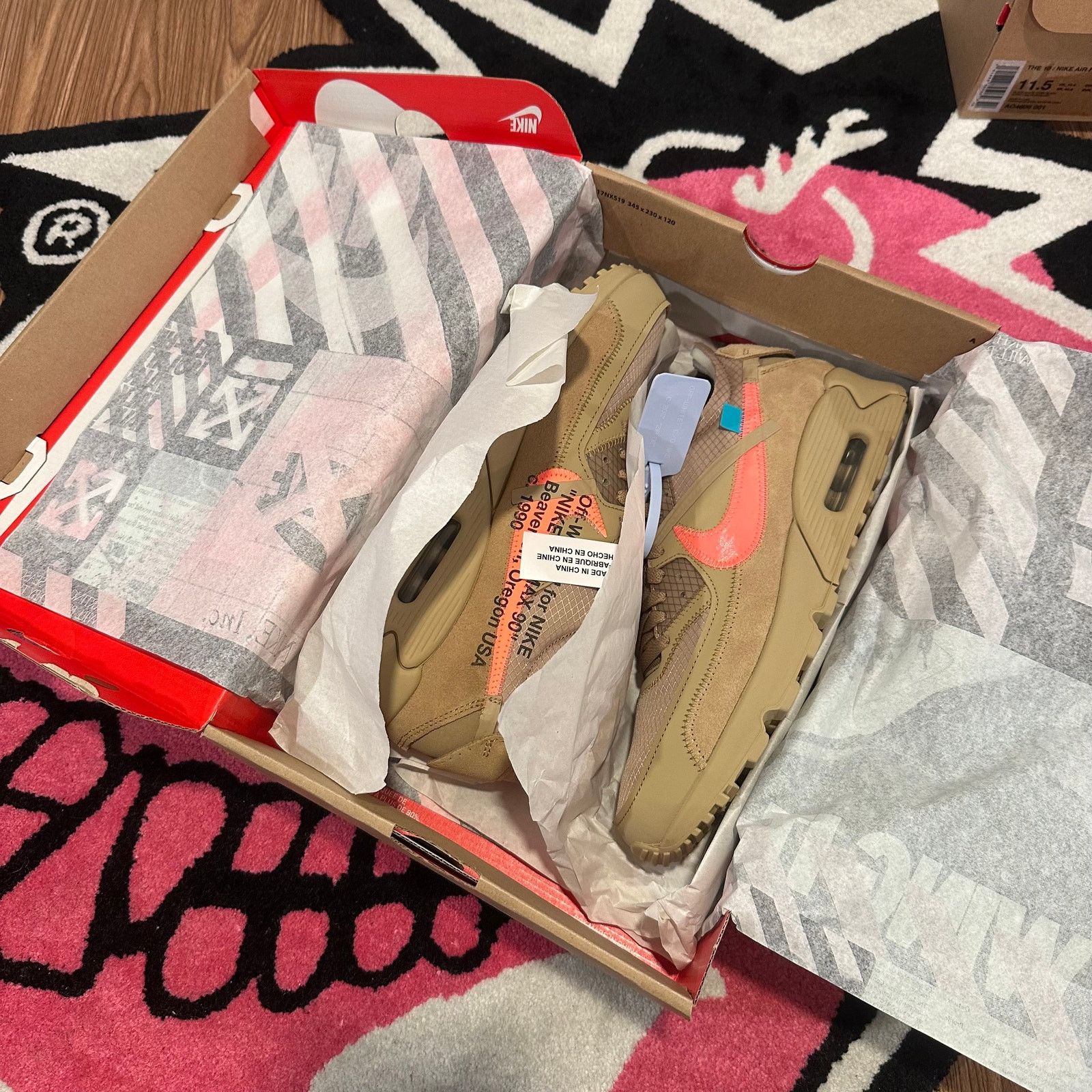 Nike × Off-White Nike x Off-White Air Max 90 “Desert Ore” - Size 10 Size US 10 / EU 43 - 9 Thumbnail