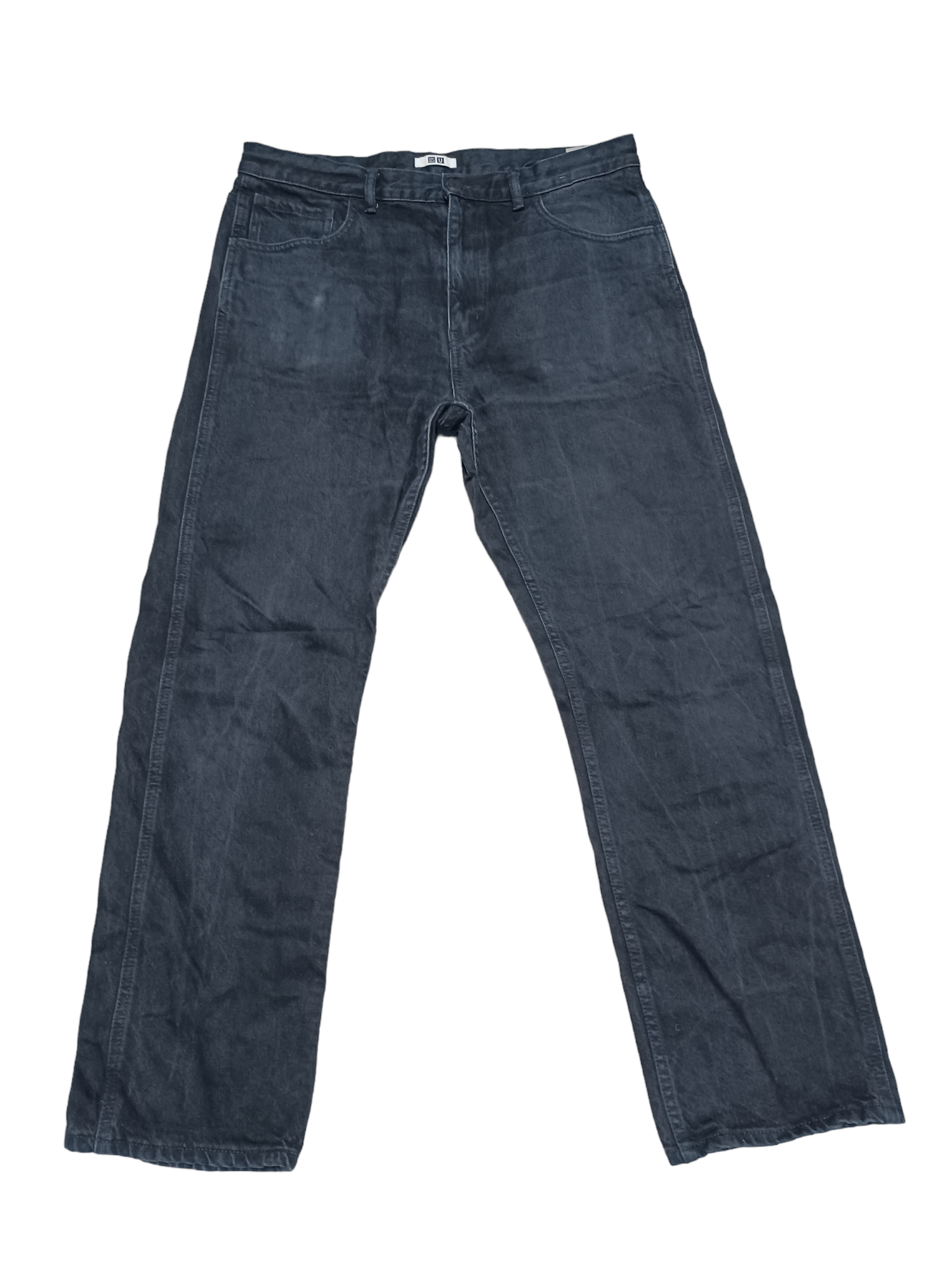 Uniqlo FANTASTIC FIT UNIQLO BLACK WASHED JAPANESE DENIM JEANS Size US 34 / EU 50 - 1 Thumbnail
