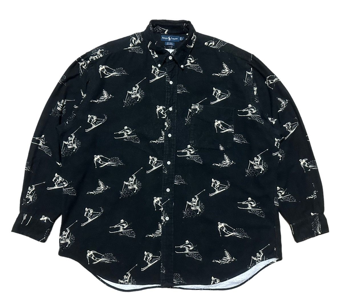 RARE ‼️ Ralph Lauren Ski Over Print Flannel Shirts