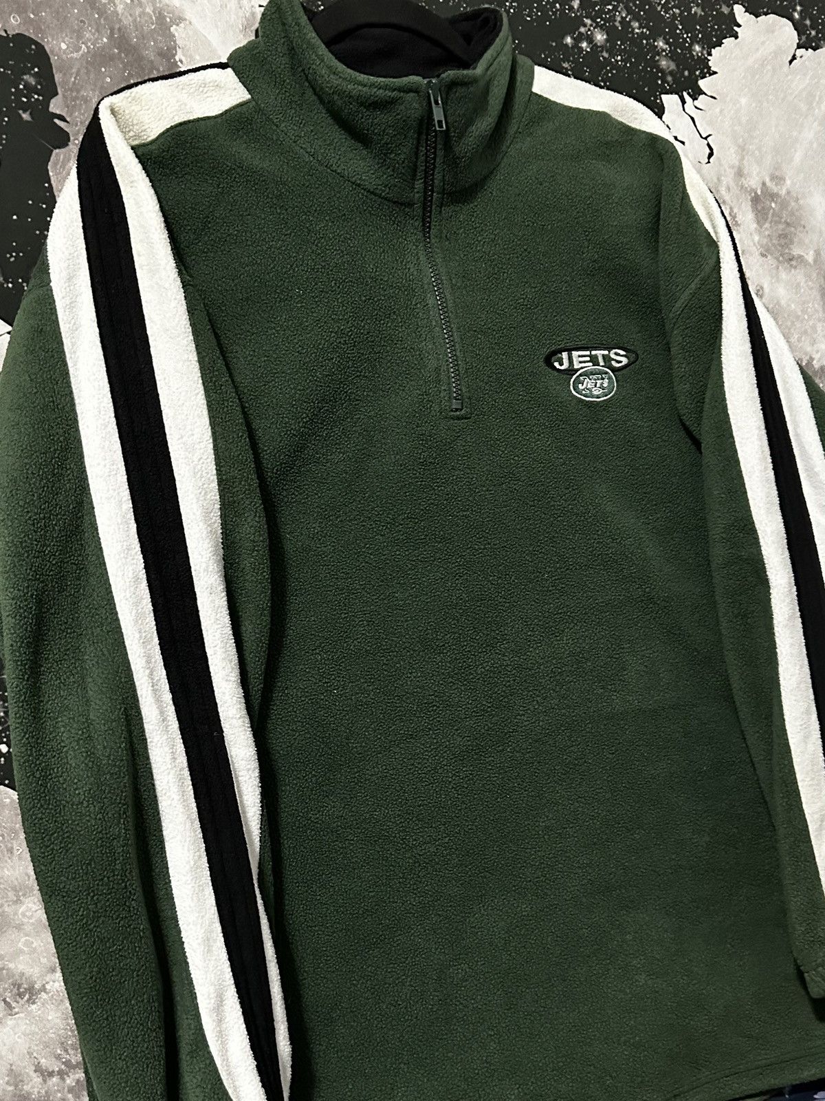 NFL New York Jets Half Zip Fleece Sweater Size US XL / EU 56 / 4 - 3 Thumbnail