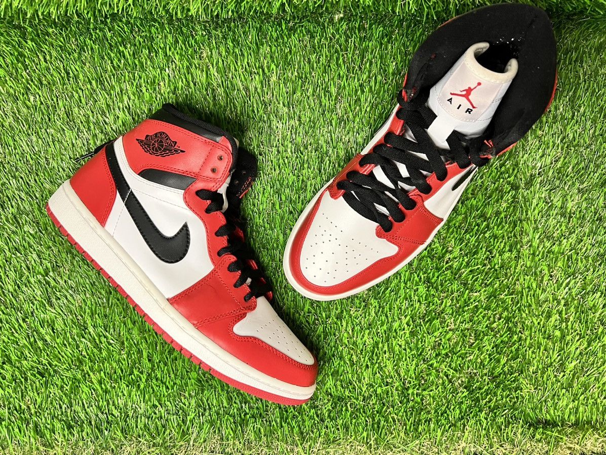 image of Jordan Nike Air Jordan 1 Retro High “Chicago” 2013 Release Shoes in Red, Men's (Size 8)