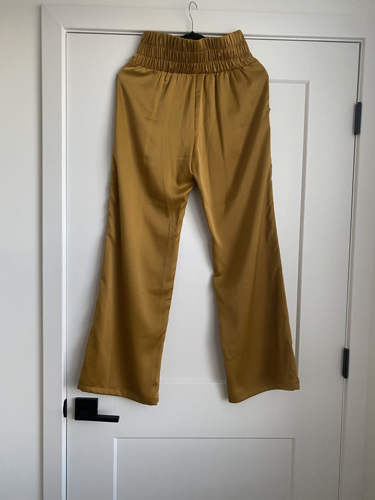 Other Sincerly Jules gold M size High Waisted Wide Leg Pants NWT Size 32" / US 10 / IT 46 - 6 Thumbnail