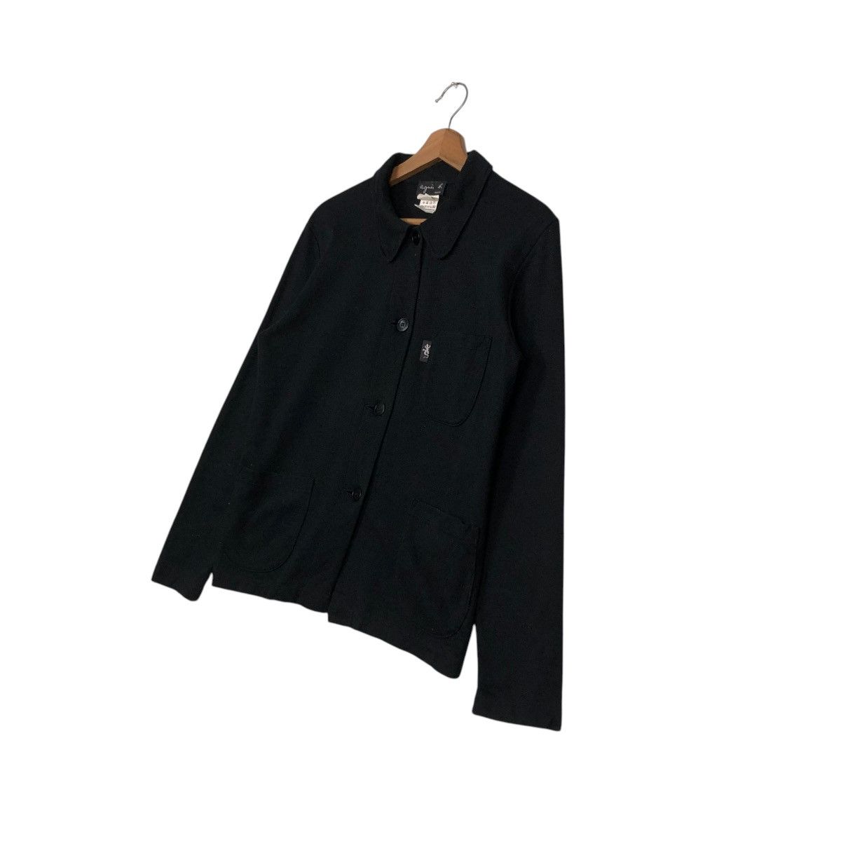 agnes b. 🔥RICH BLACK VINTAGE CHORE JACKET AGNES B. PARIS Size US S / EU 44-46 / 1 - 4 Thumbnail