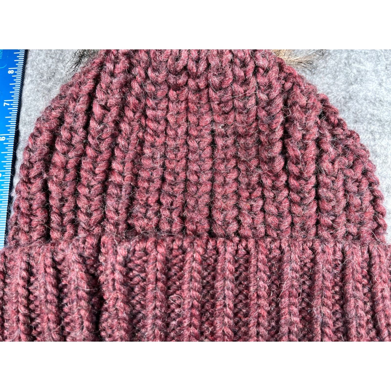 Vintage Ross BeanieToque One Size Purple Knit Wool Blend Adult Hats Mens Size ONE SIZE - 2 Thumbnail