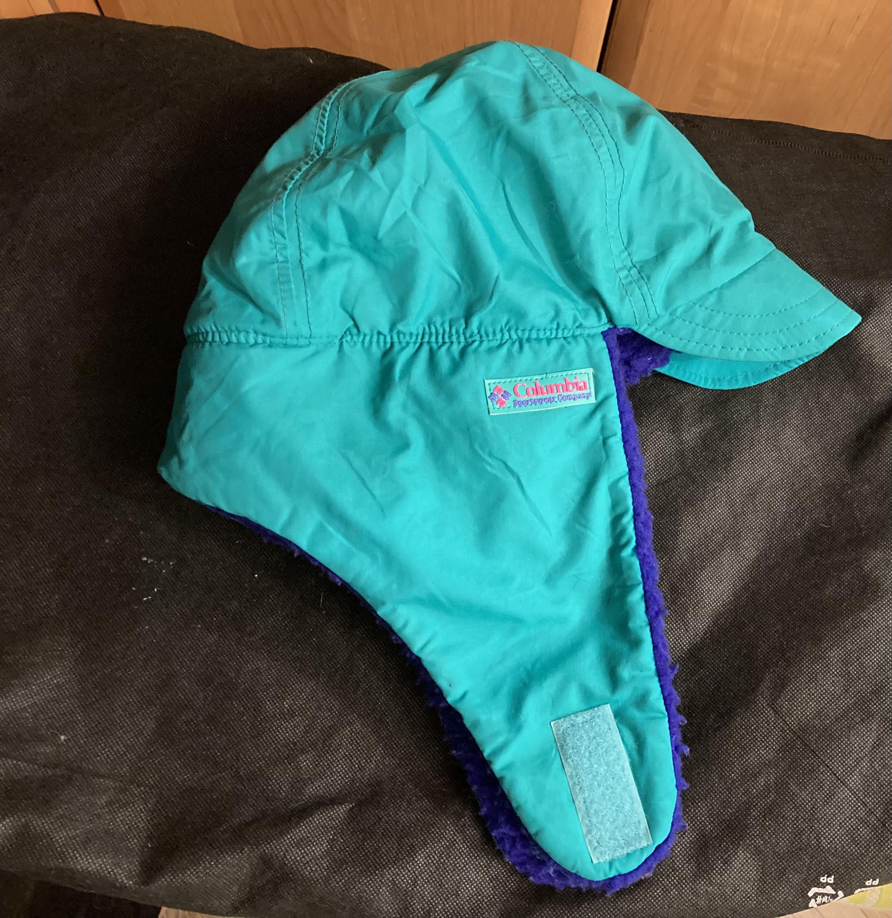 Columbia × Vintage Vintage Columbia Hat Sherpa Lined Ski Snow Trapper 80-90s. Size ONE SIZE - 1 Thumbnail