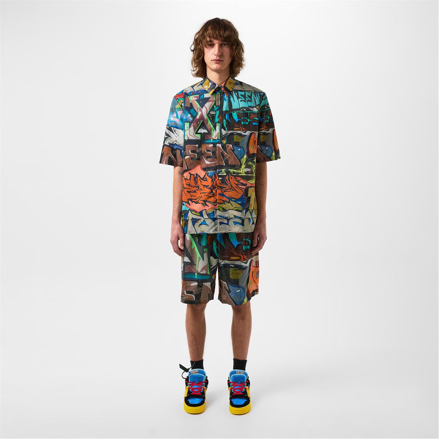 Off-White o1g2r1mq0326 Neen Graffiti Shirt in Multicolor Size US S / EU 44-46 / 1 - 3 Thumbnail
