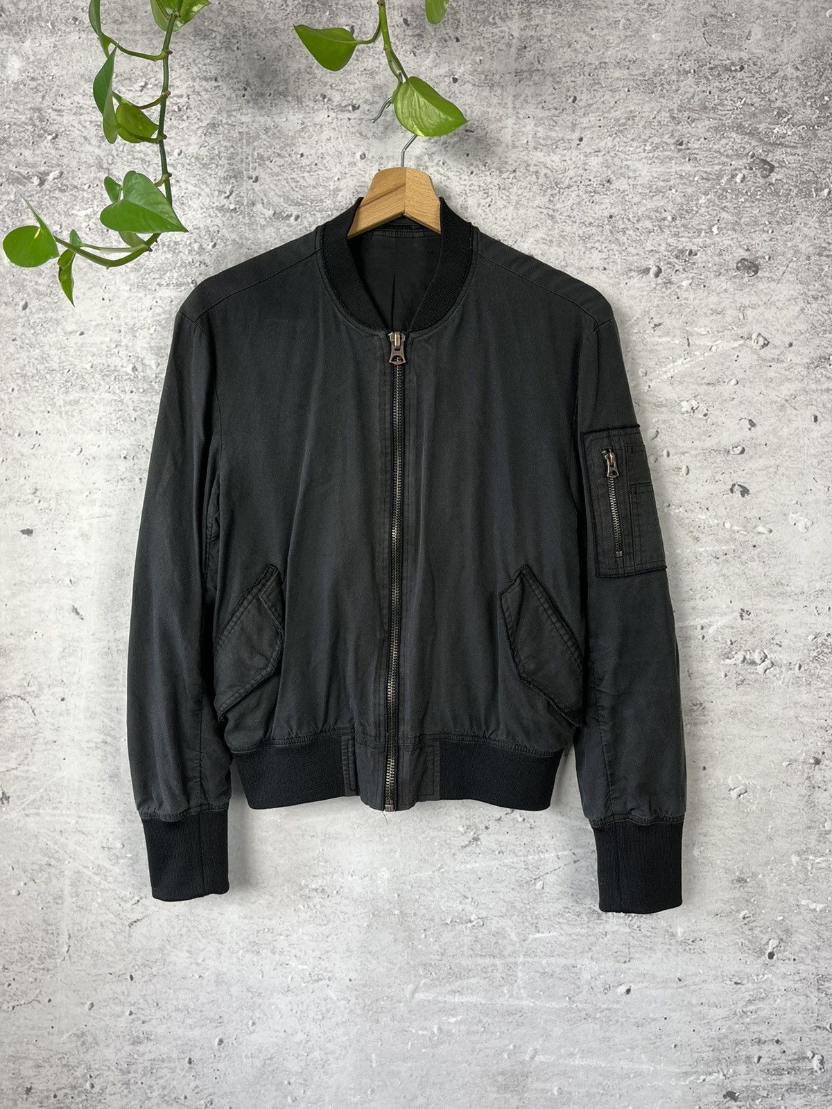 Image of Acne Studios - Ss14 Encore Struct Bomber Jacket in Black, Women's (Size XS)