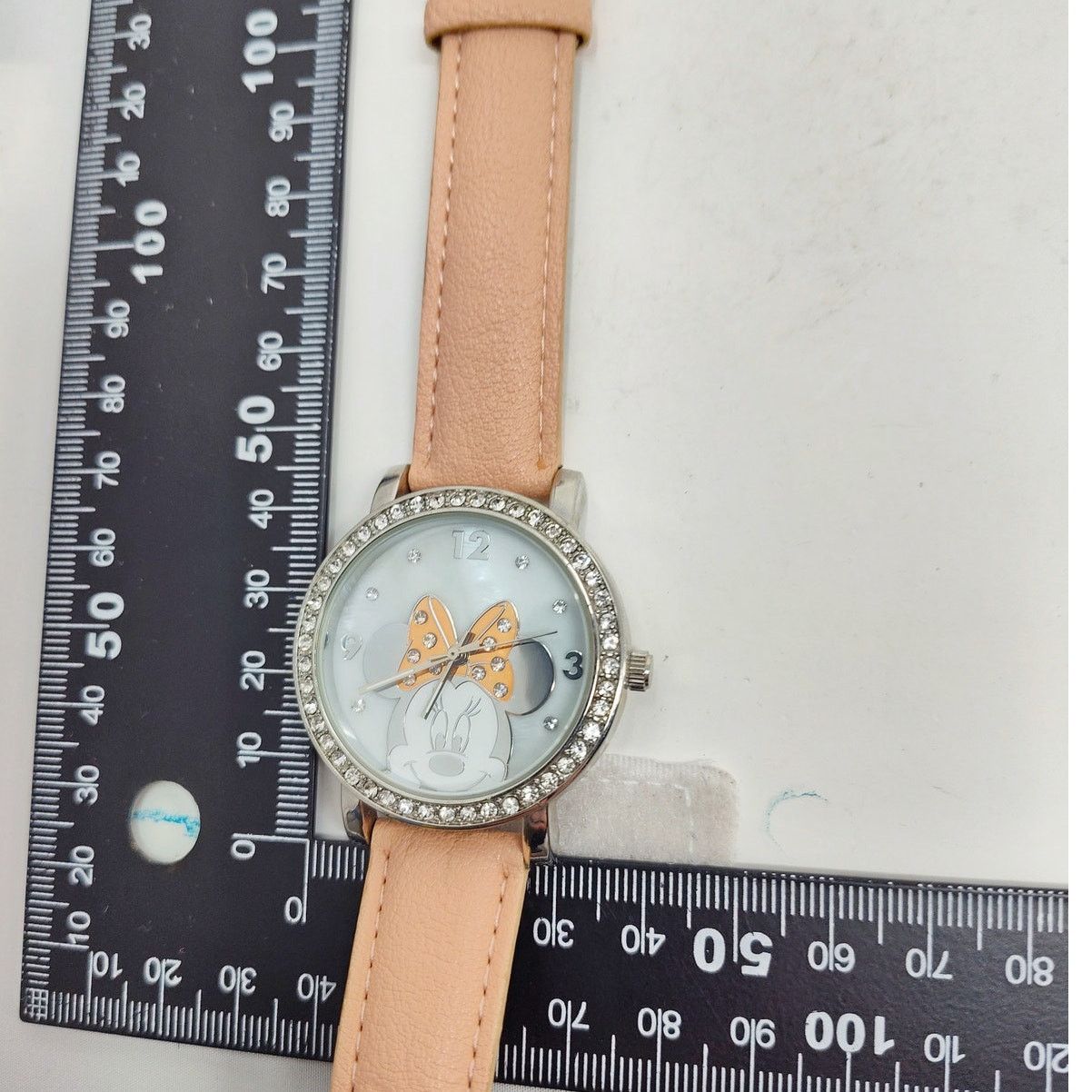 Disney Disney Minnie Mouse Watch Silver Face Rhinestone Bow Size ONE SIZE - 10 Thumbnail