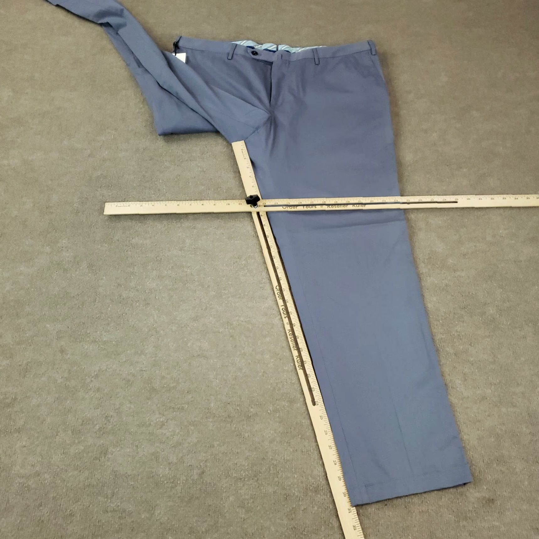PT Torino PT Torino Pants Mens 40x31 Blue Chino Slim Fit Stretch Straight Casual Pockets Size US 40 / EU 56 - 2 Thumbnail