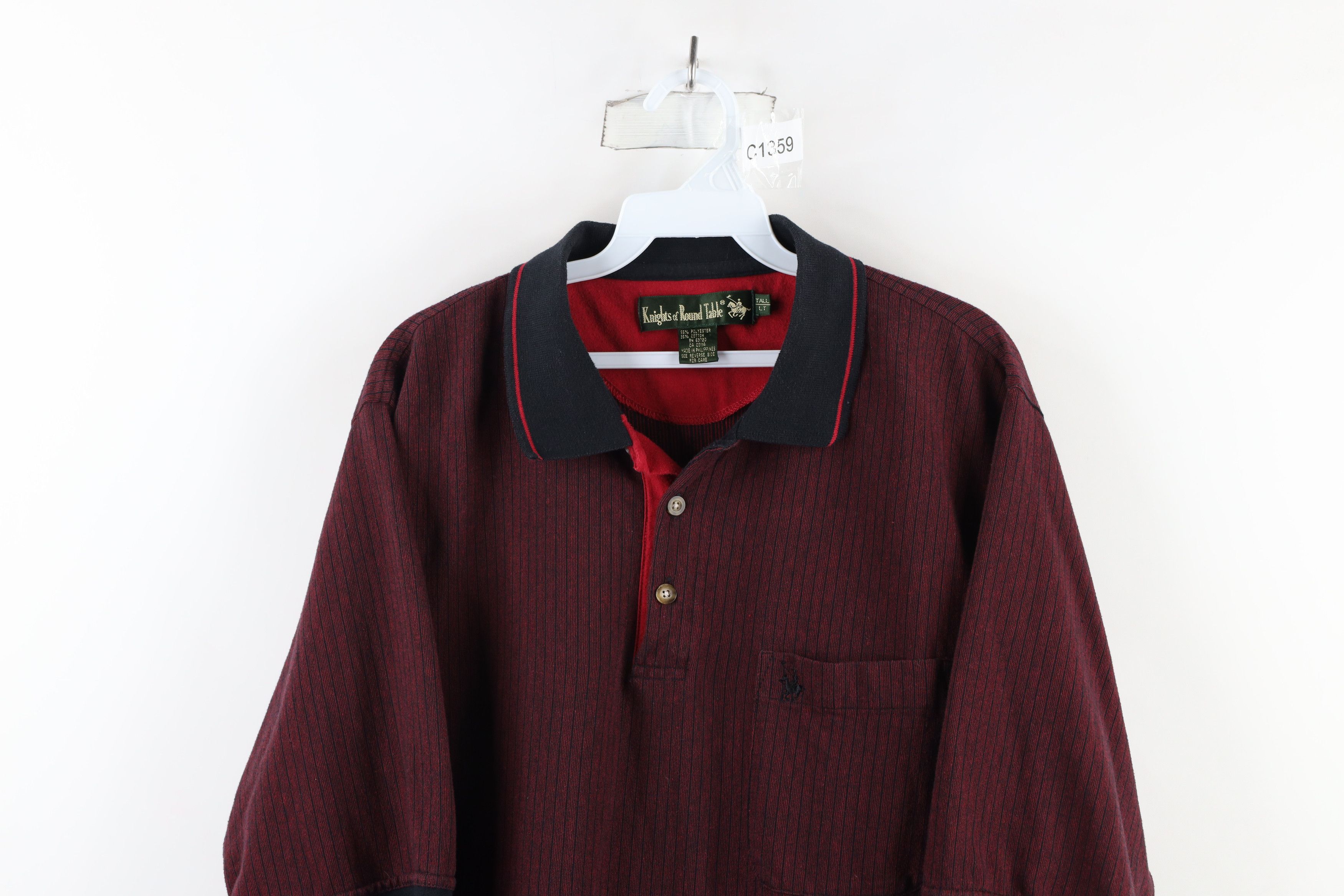 Vintage Vintage 90s Streetwear Striped Knit Collared Polo Shirt Size US L / EU 52-54 / 3 - 2 Thumbnail