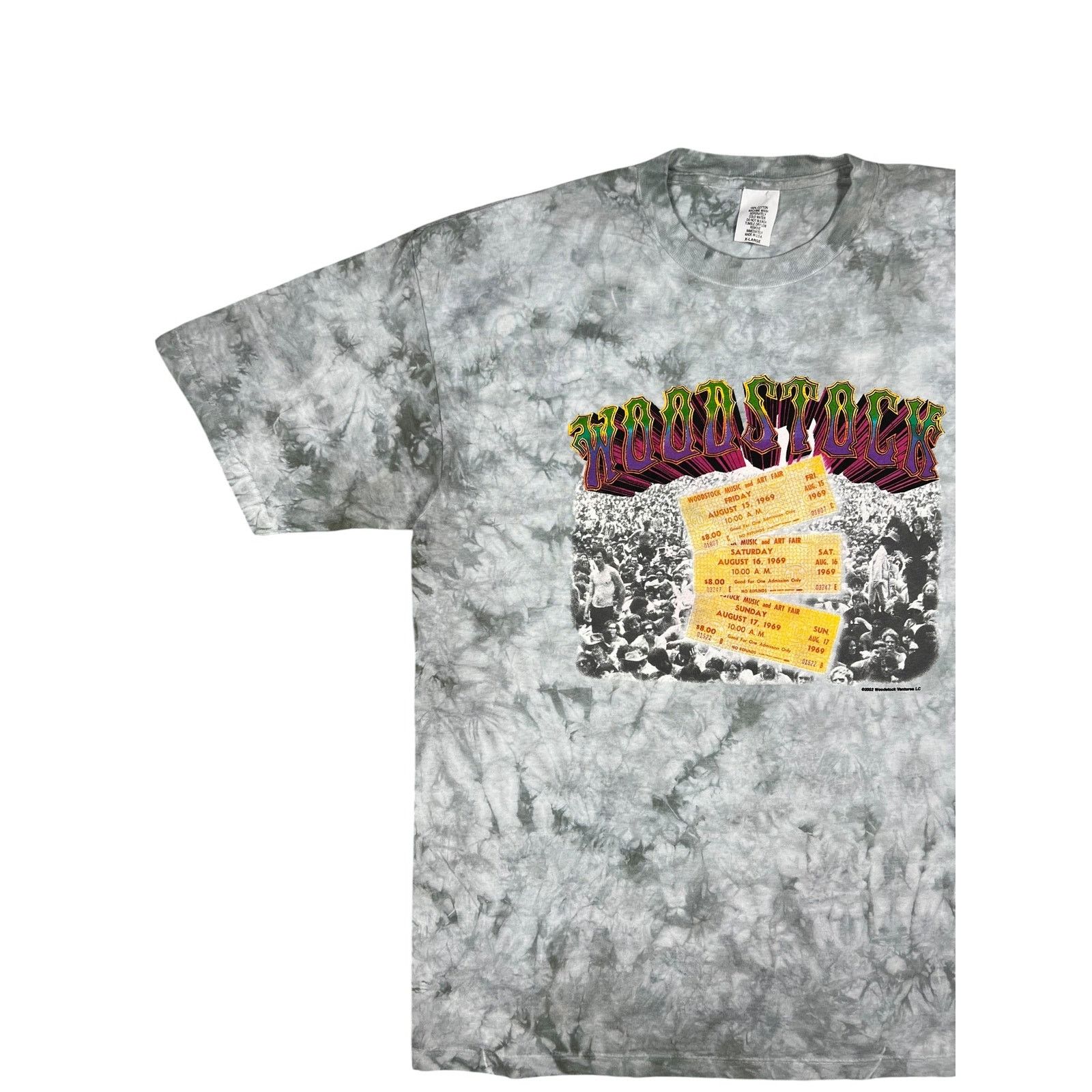 Band Tees × Vintage Vintage 2002 Woodstock 1969 ticket stub concert tie dye tee Size US XL / EU 56 / 4 - 4 Thumbnail