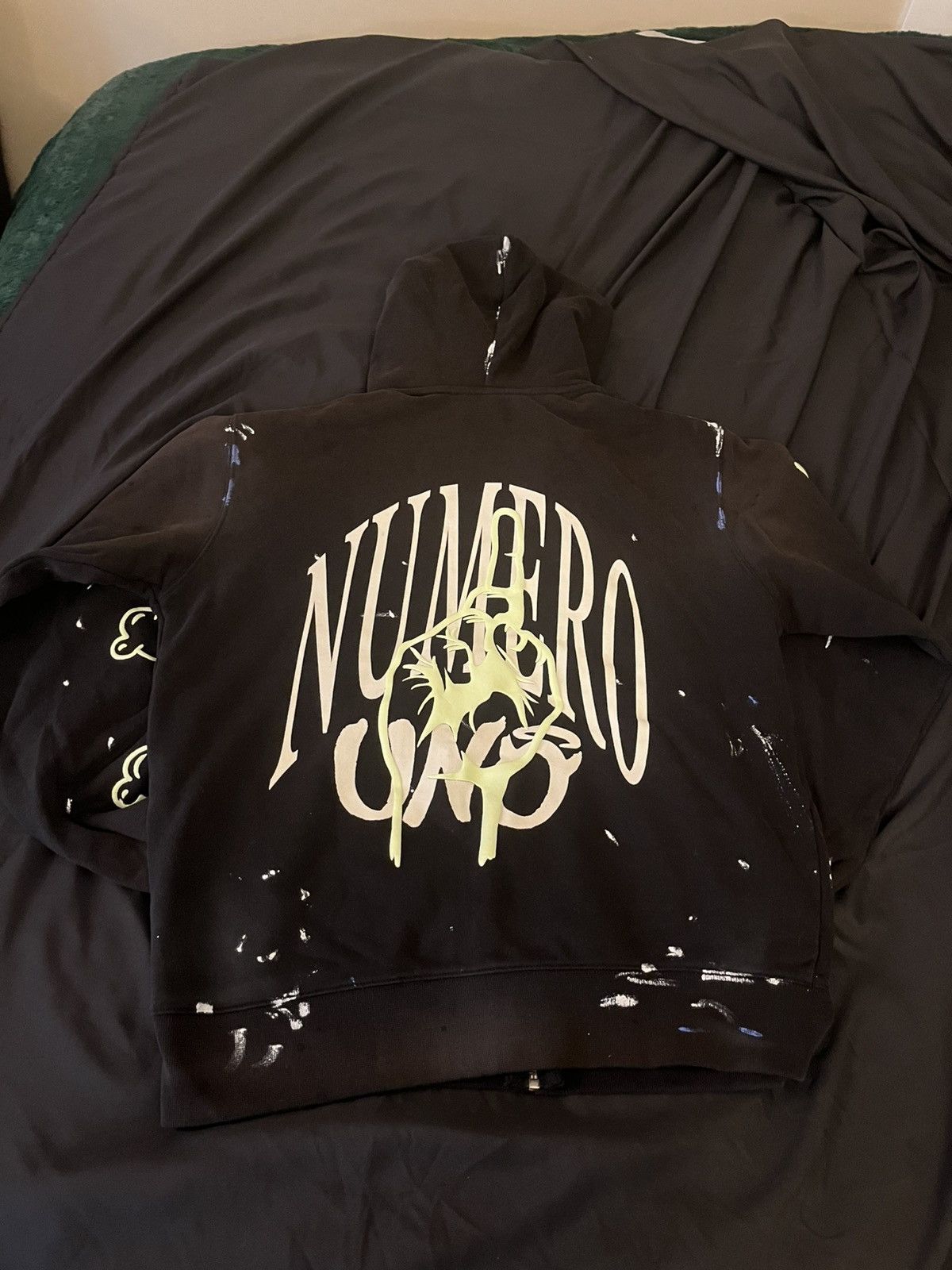 Other Dreamville (J. Cole) Paint Splatter Zip Hoodie –Black Size M Size US M / EU 48-50 / 2 - 2 Thumbnail