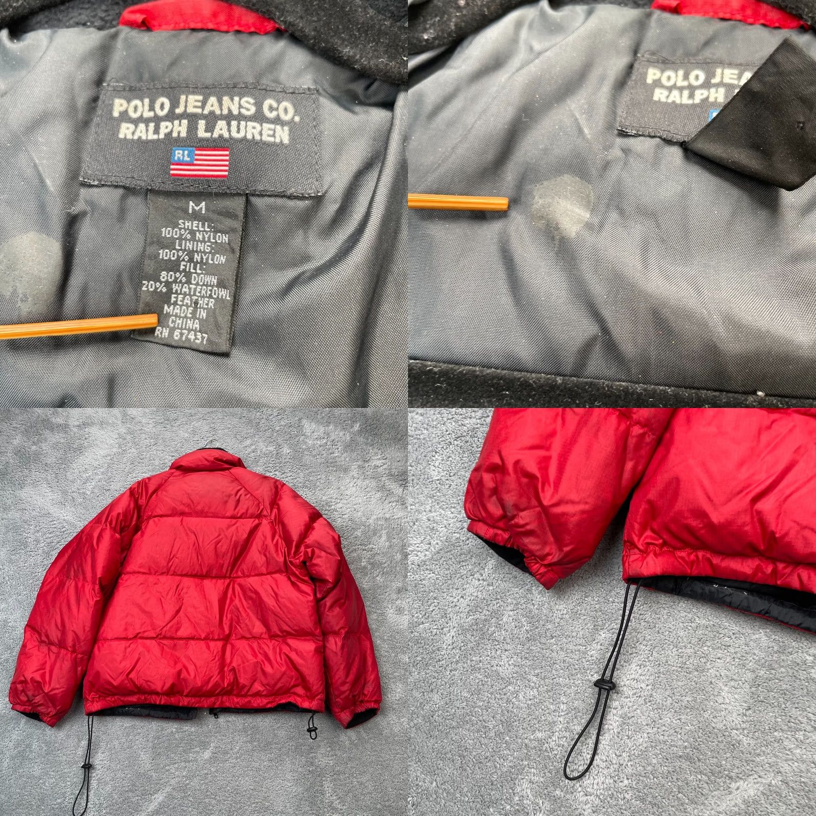Ralph Lauren Vintage Polo Ralph Lauren Jacket Men Medium Red Jeans Co Puffer Coat Down Insulated Size US M / EU 48-50 / 2 - 8 Thumbnail