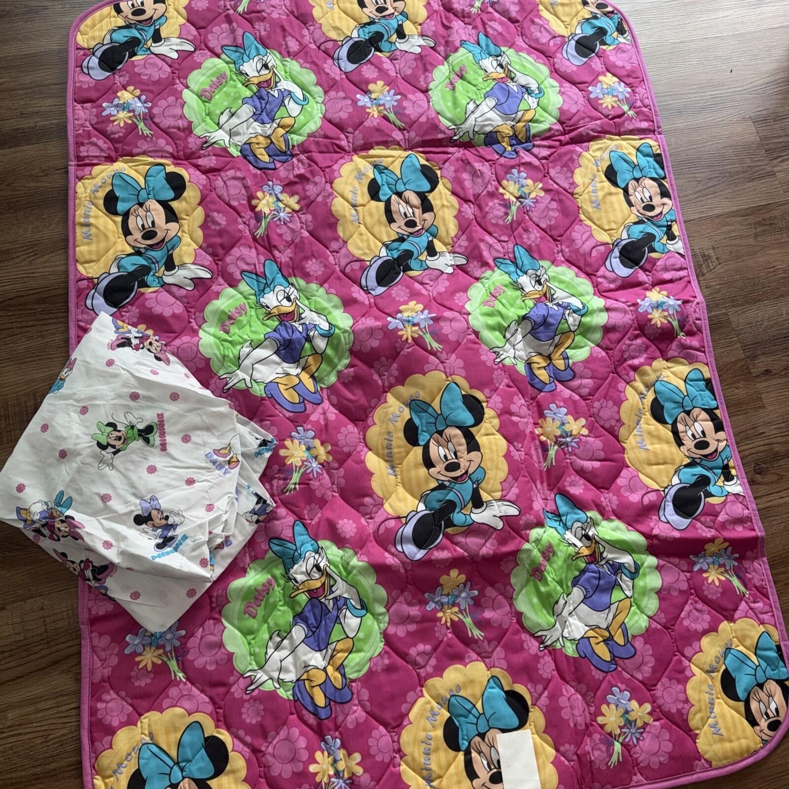 Other Vtg Disney Minnie Mouse Daisy Duck Quilt Sheet 80’s Crib Size ONE SIZE - 2 Thumbnail