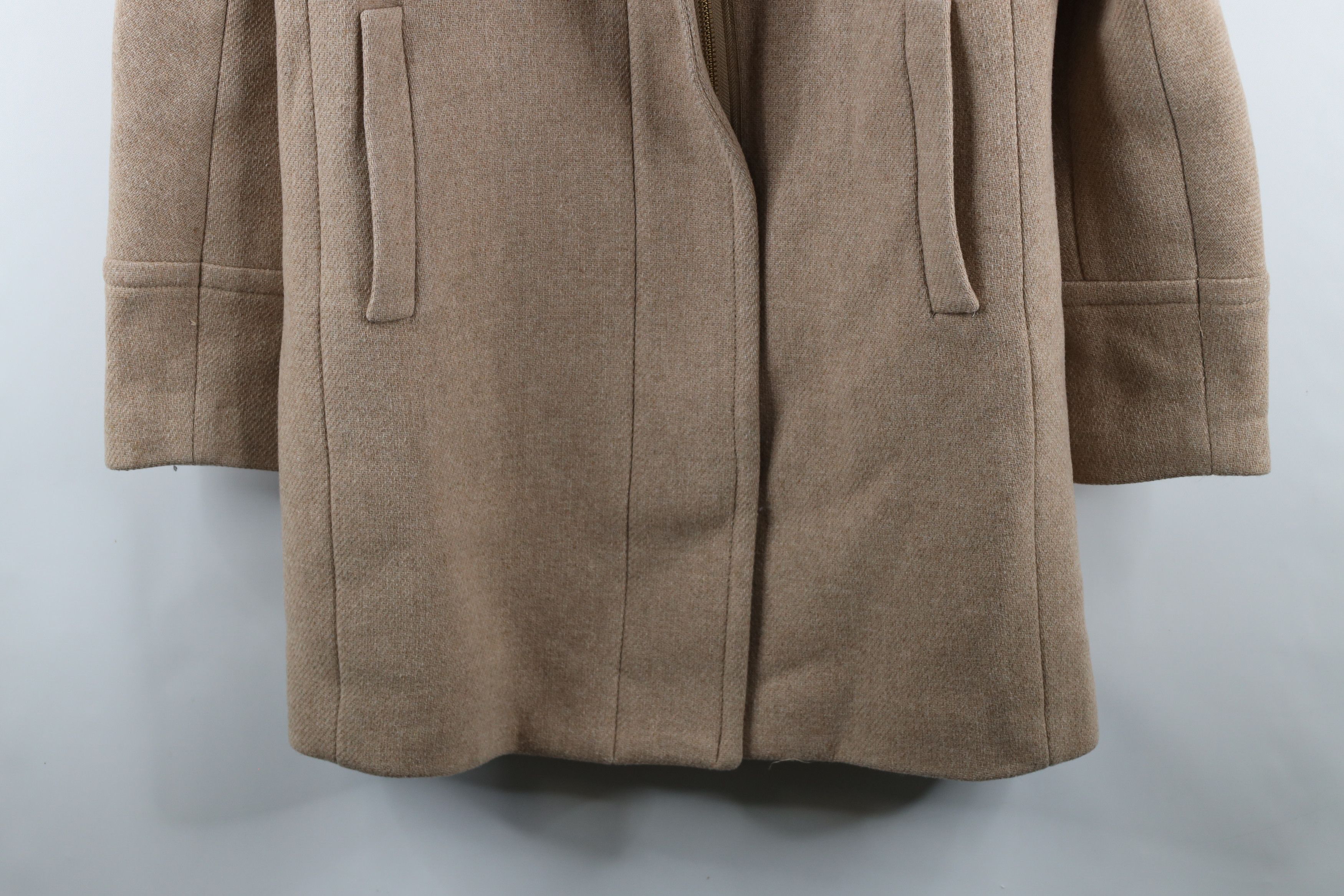 J.Crew × Vintage J Crew Cloth Nello Gori Cocoon Wool Coat Jacket Beige Size XL / US 12-14 / IT 48-50 - 4 Thumbnail