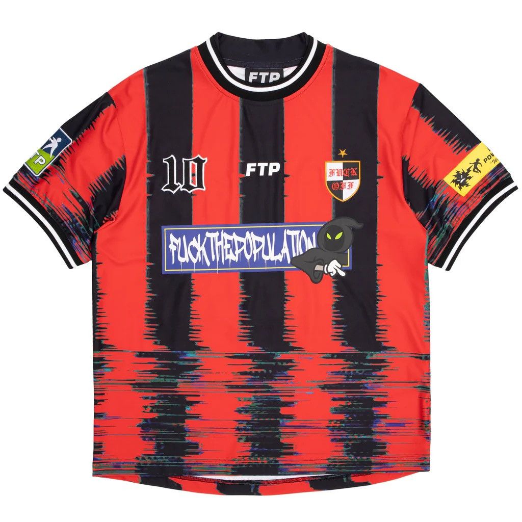 Fuck The Population FTP Blurred Vision Soccer Jersey Red S NEW Size US S / EU 44-46 / 1 - 4 Thumbnail